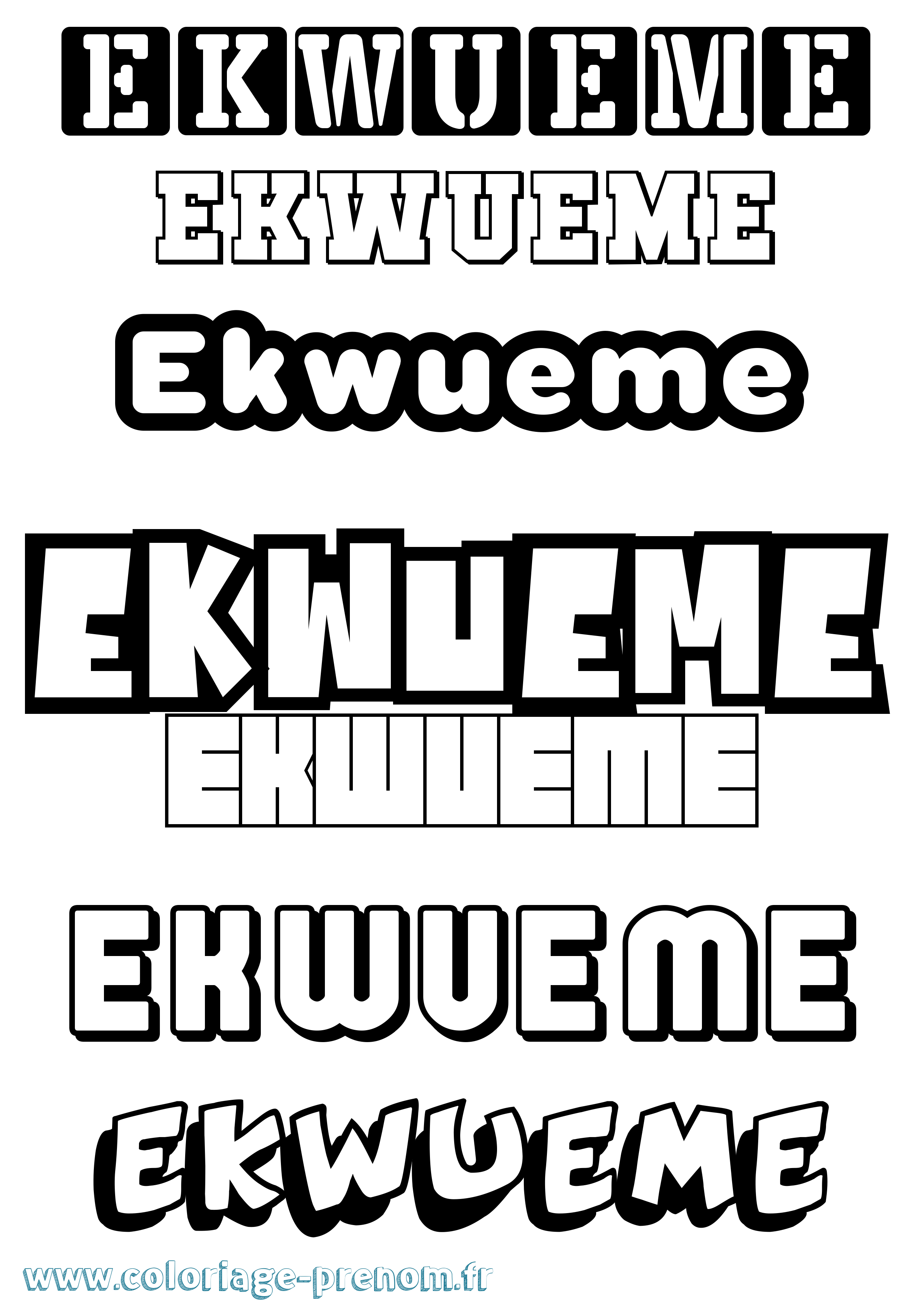 Coloriage Ekwueme Simple Coloriage prénom Ekwueme Simple