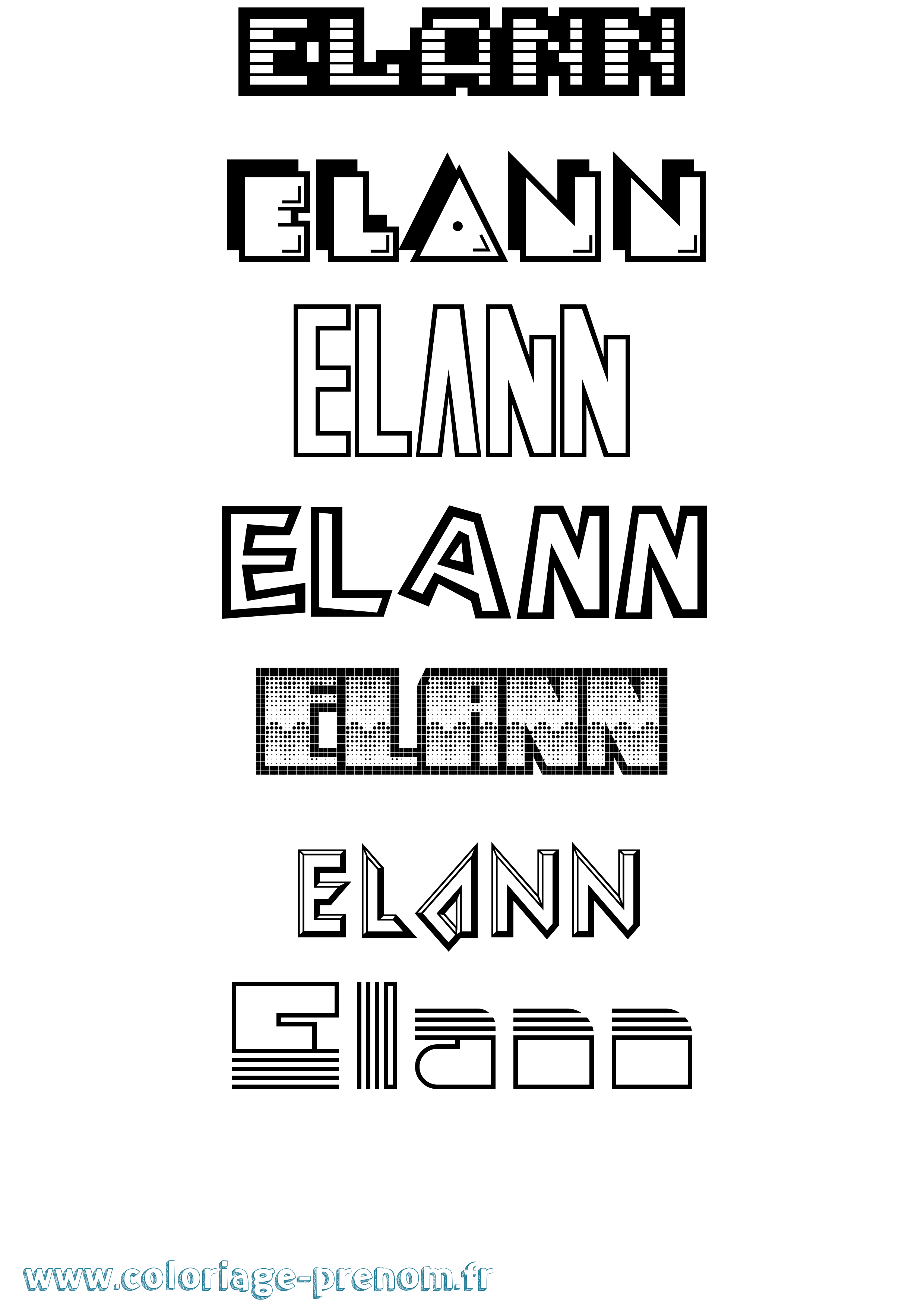 Coloriage Elann Jeux Vidéos Coloriage prénom Elann Jeux Vidéos