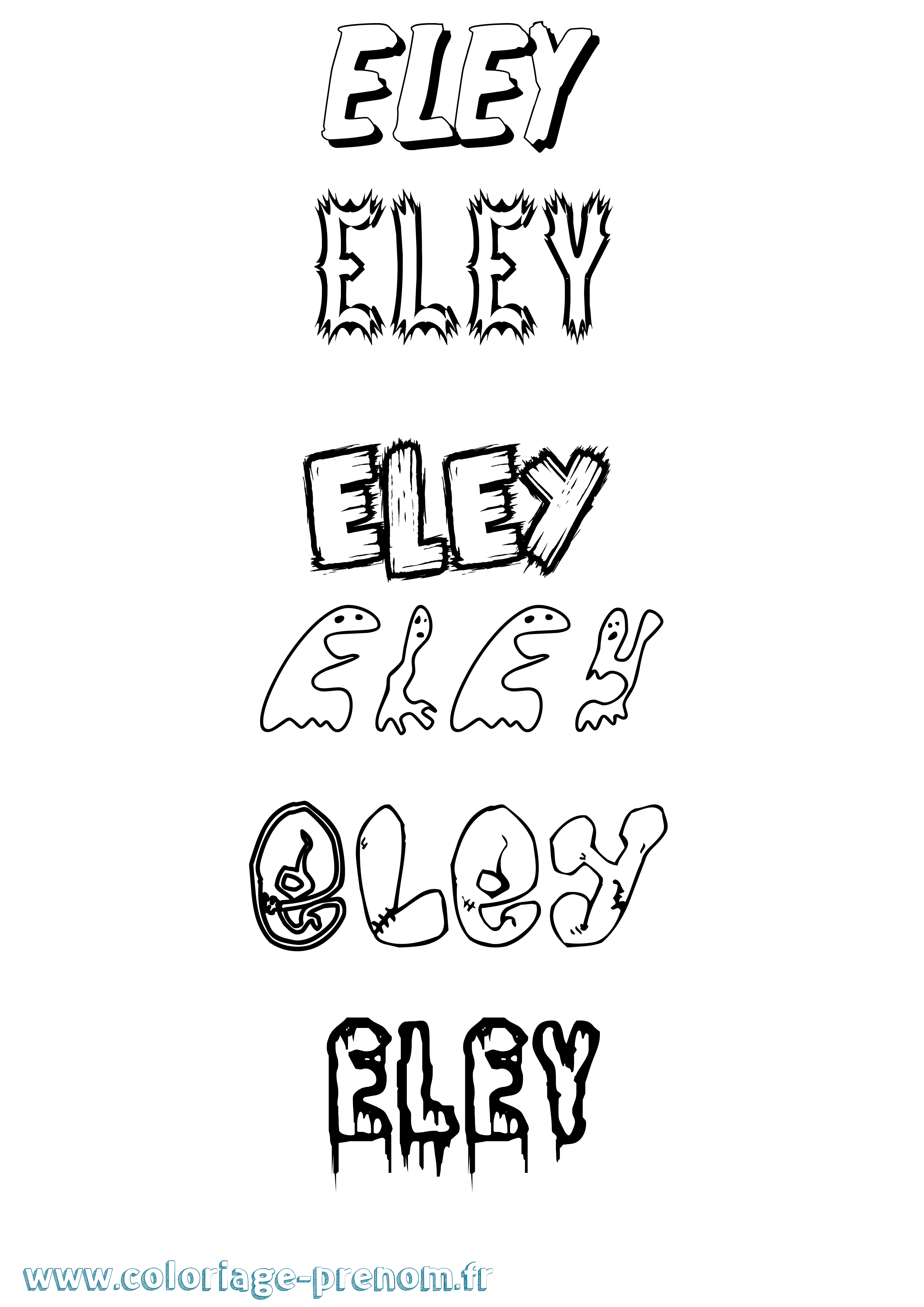 Coloriage Eley Frisson Coloriage prénom Eley Frisson