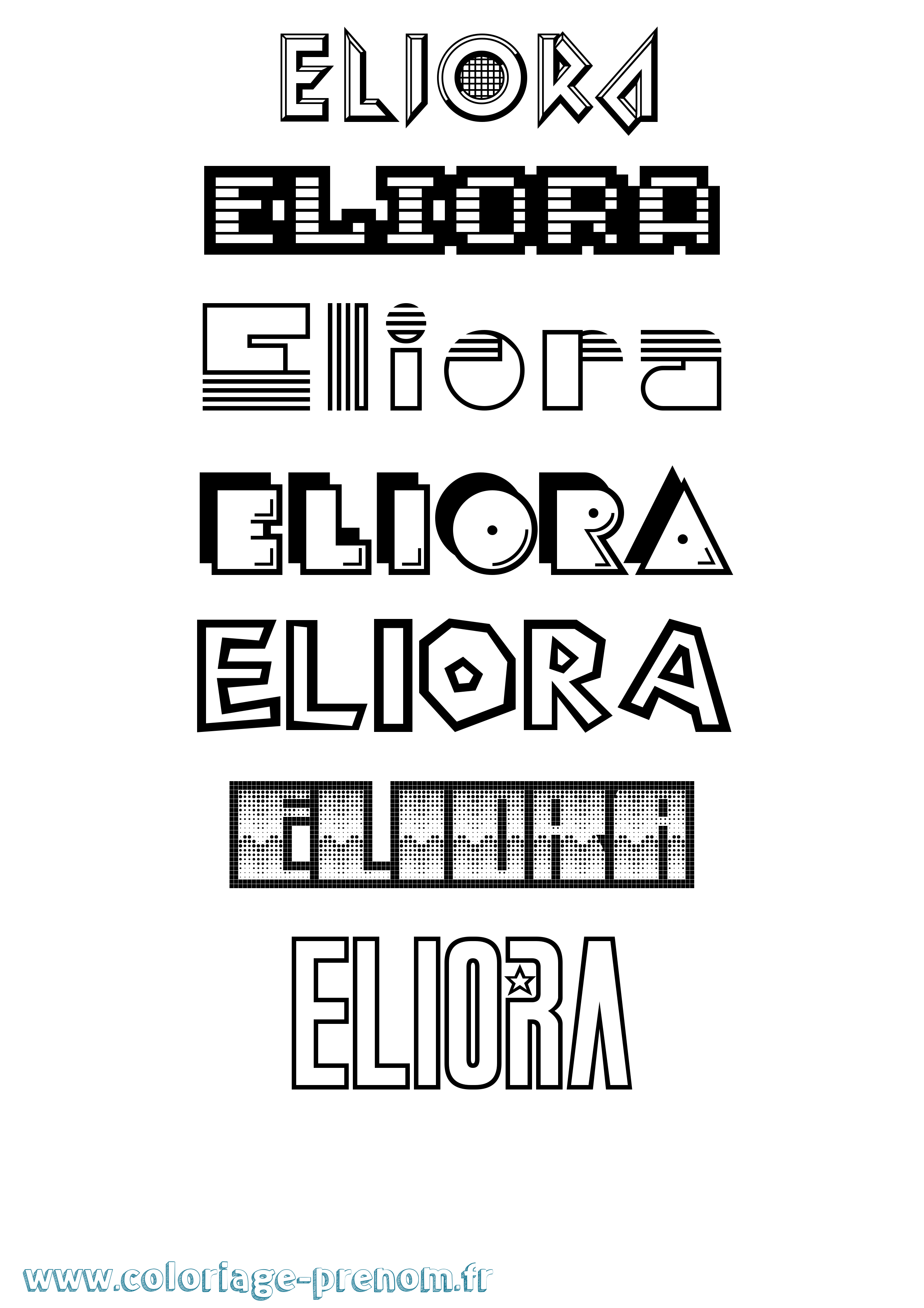 Coloriage Eliora Jeux Vidéos Coloriage prénom Eliora Jeux Vidéos