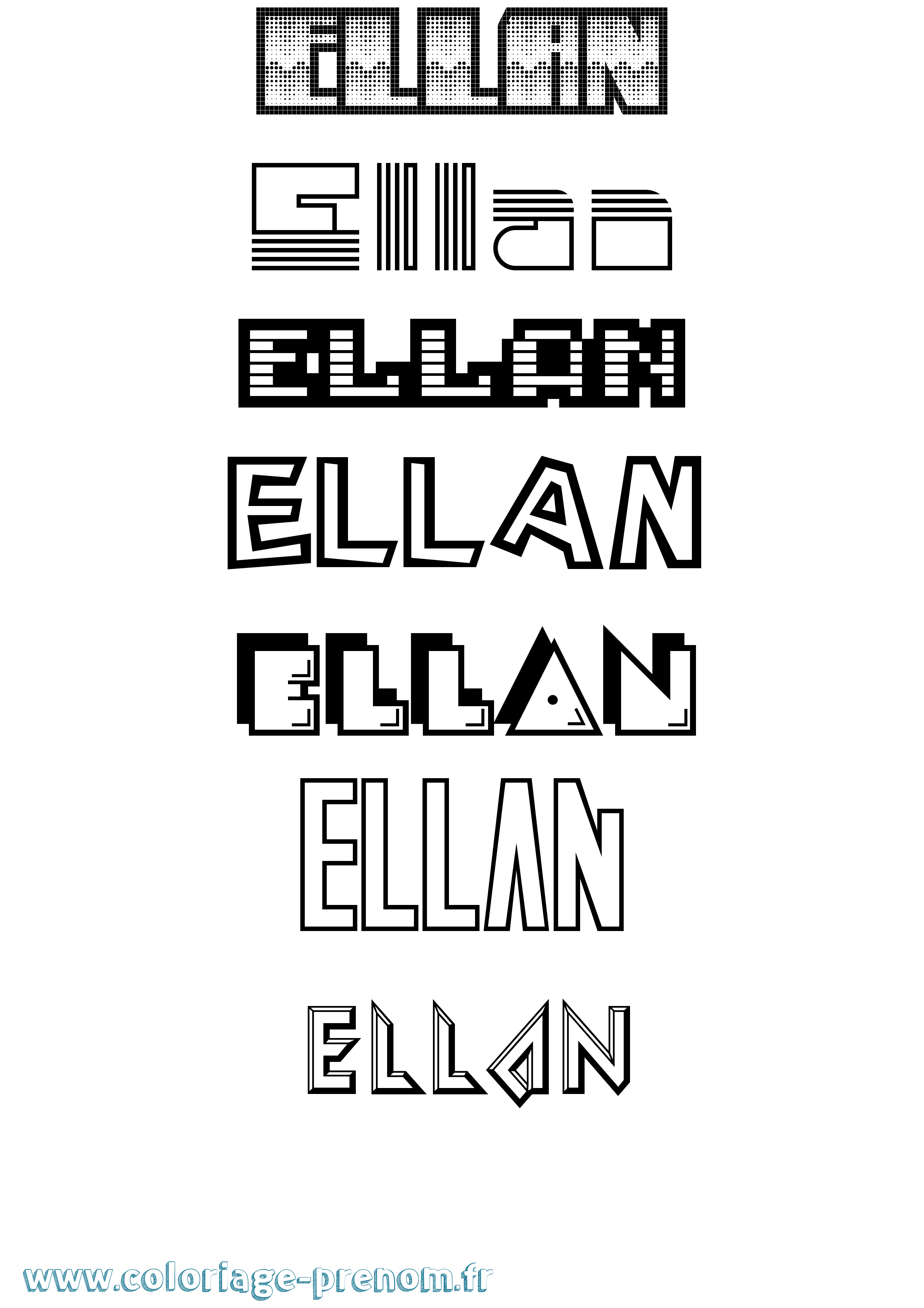 Coloriage Ellan Jeux Vidéos Coloriage prénom Ellan Jeux Vidéos