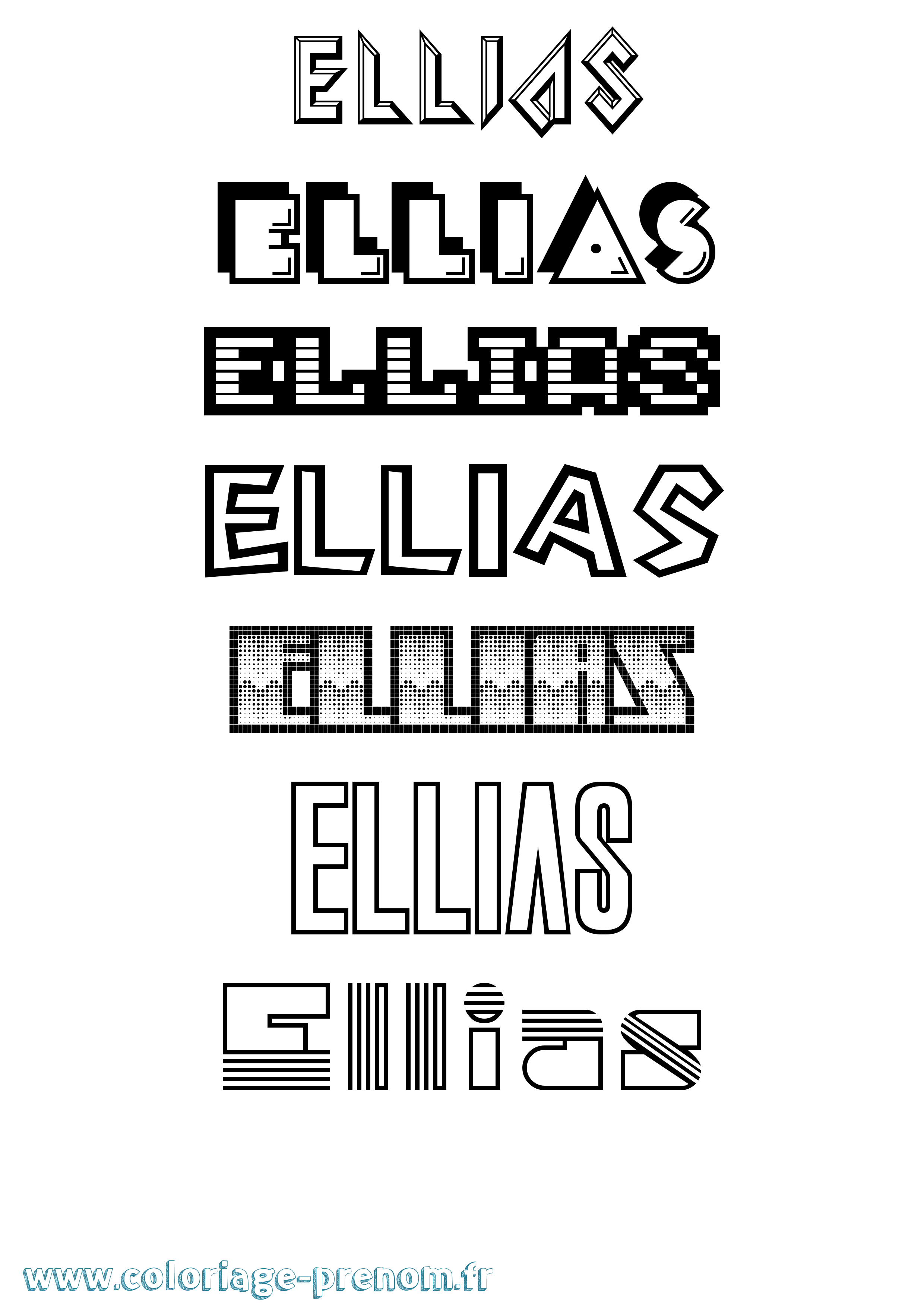 Coloriage Ellias Jeux Vidéos Coloriage prénom Ellias Jeux Vidéos
