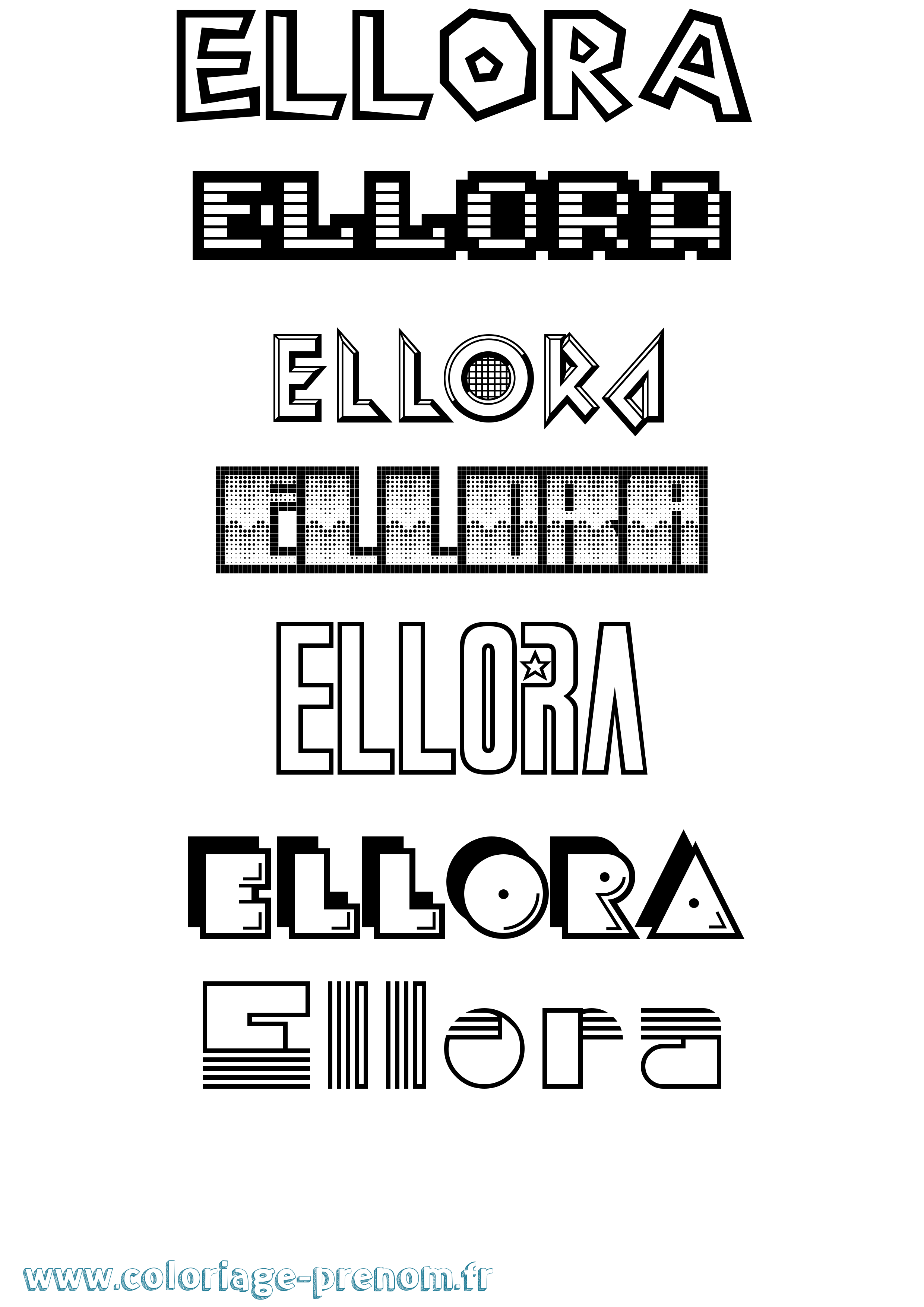 Coloriage Ellora Jeux Vidéos Coloriage prénom Ellora Jeux Vidéos