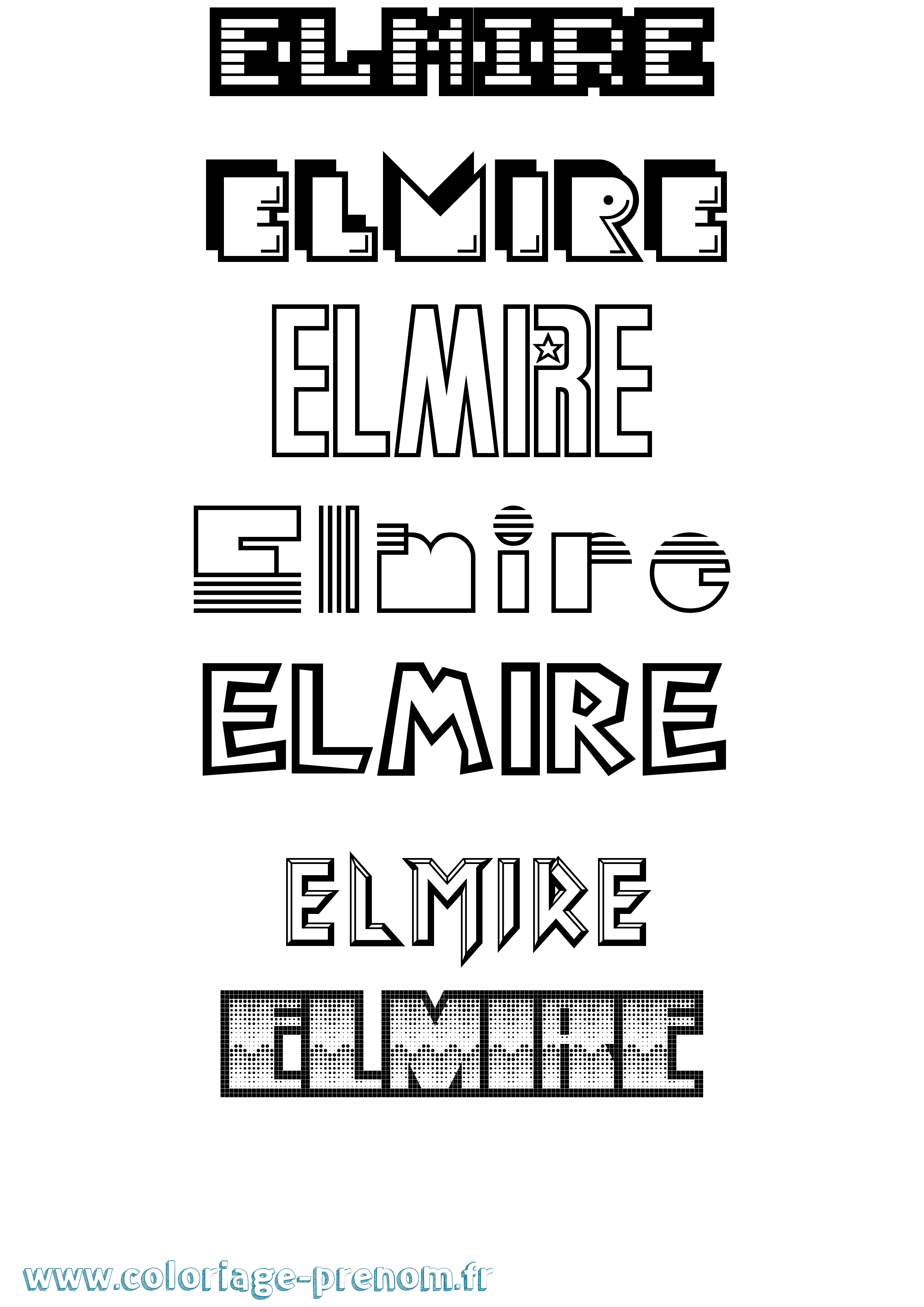Coloriage Elmire Jeux Vidéos Coloriage prénom Elmire Jeux Vidéos