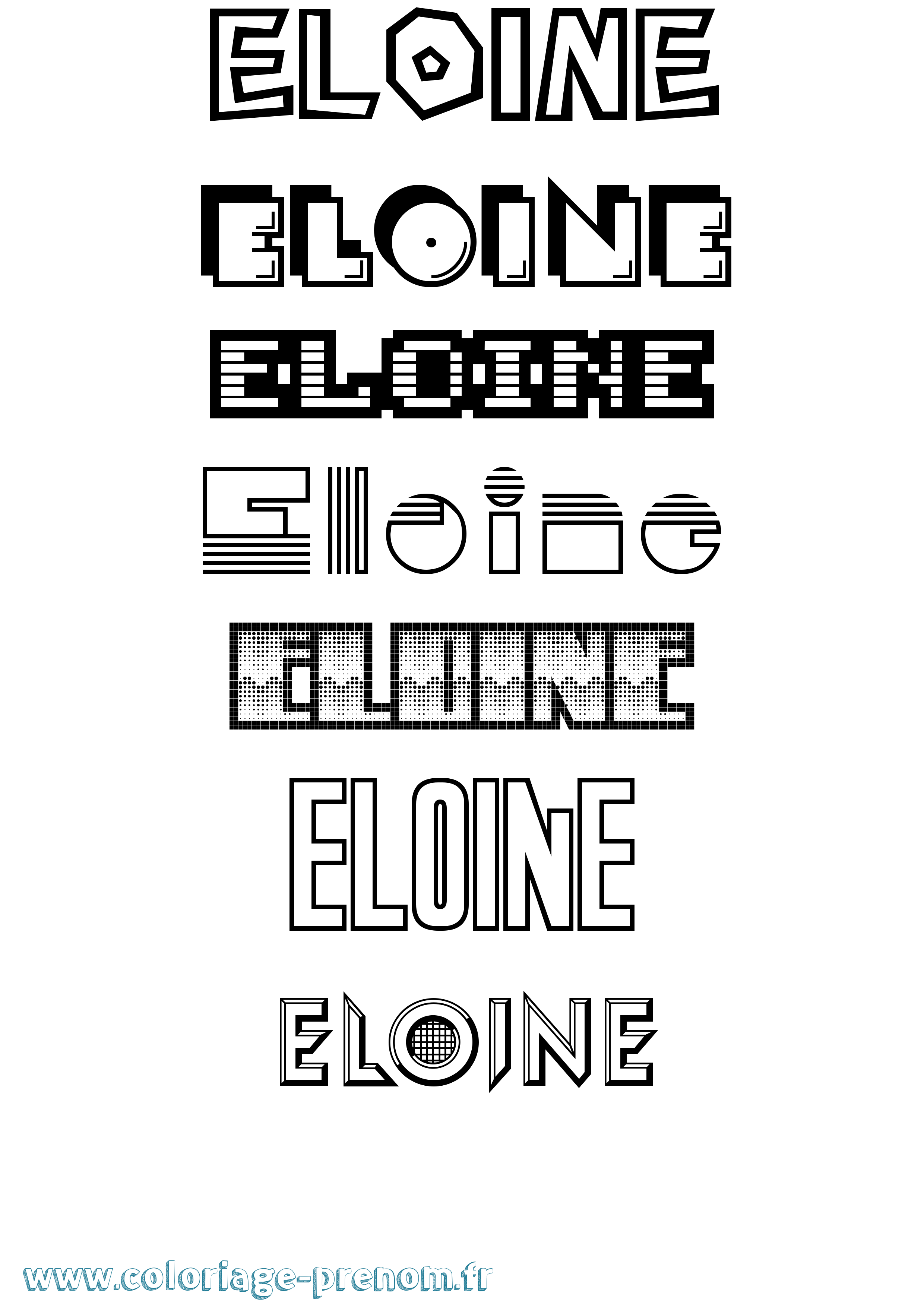 Coloriage Eloine Jeux Vidéos Coloriage prénom Eloine Jeux Vidéos