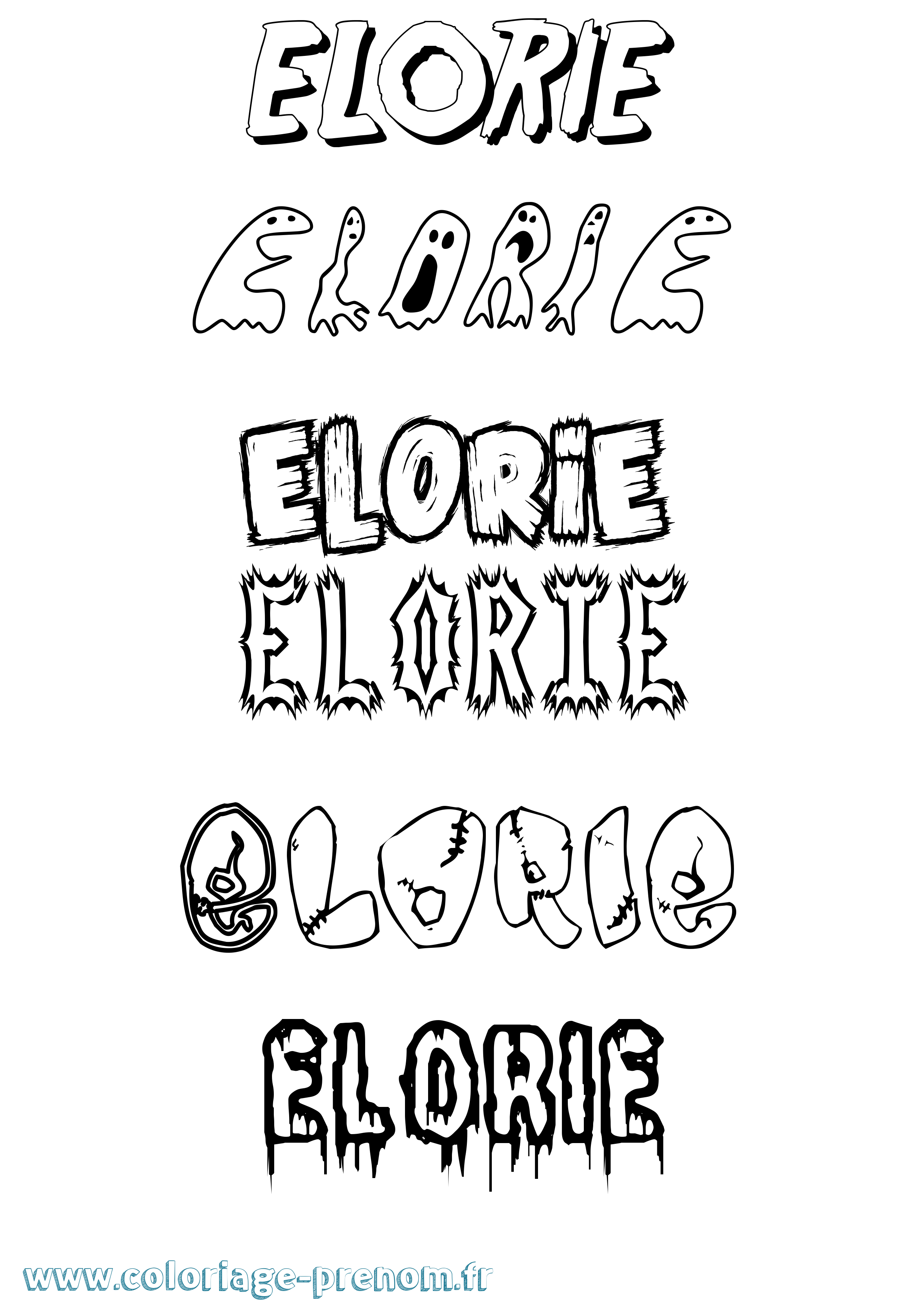 Coloriage Elorie Frisson Coloriage prénom Elorie Frisson