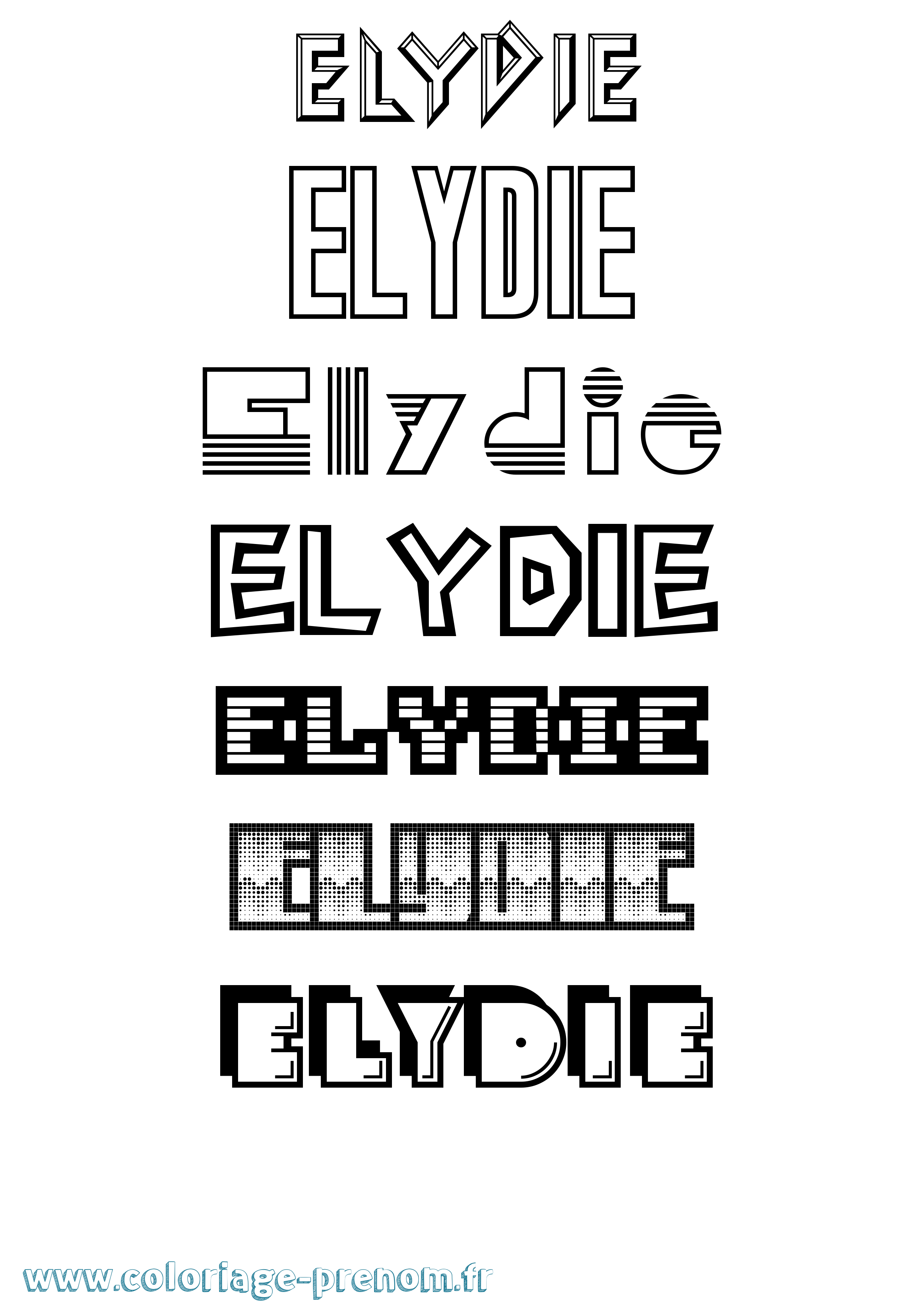 Coloriage Elydie Jeux Vidéos Coloriage prénom Elydie Jeux Vidéos