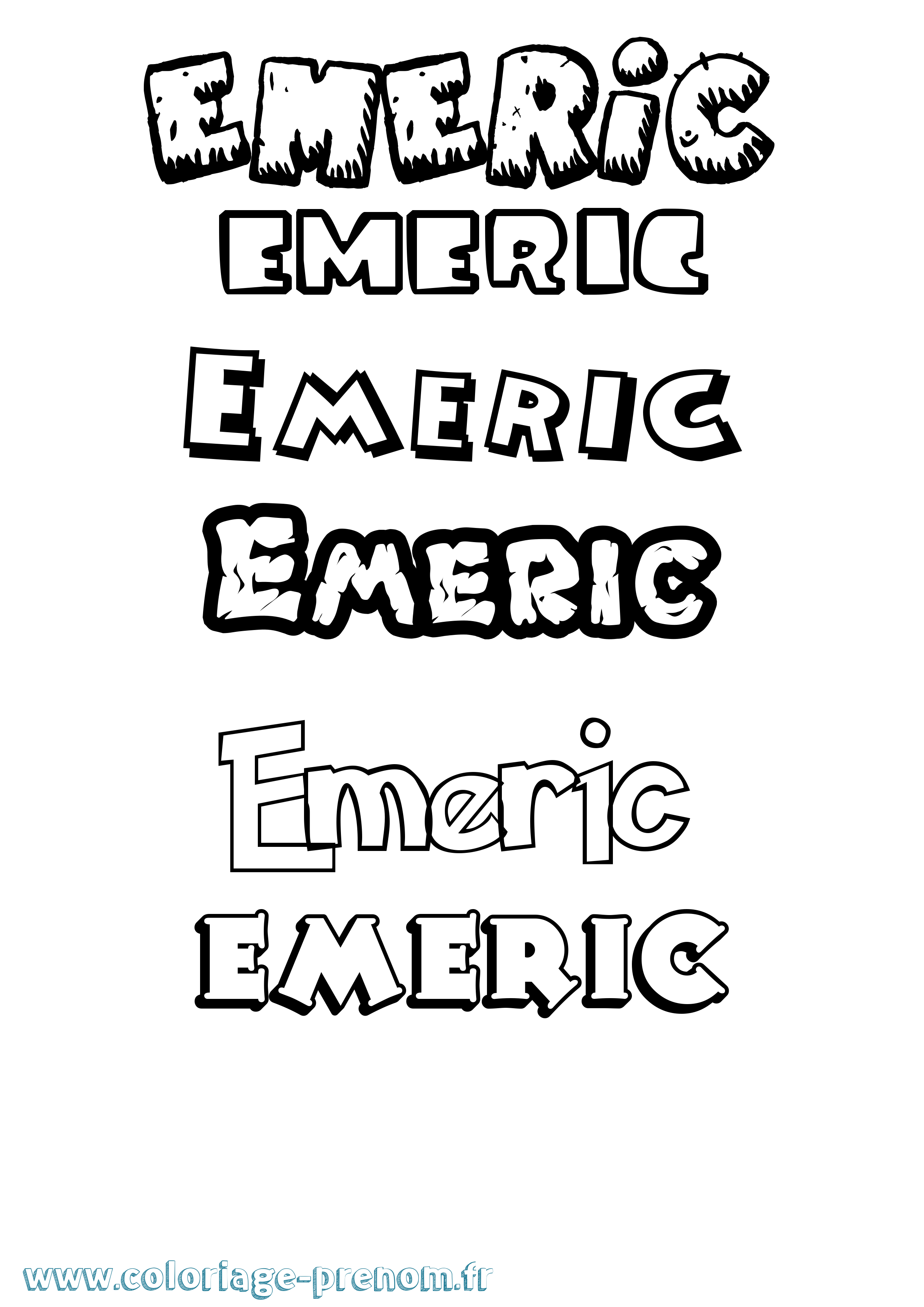 Coloriage Emeric Dessin Animé Coloriage prénom Emeric Dessin Animé