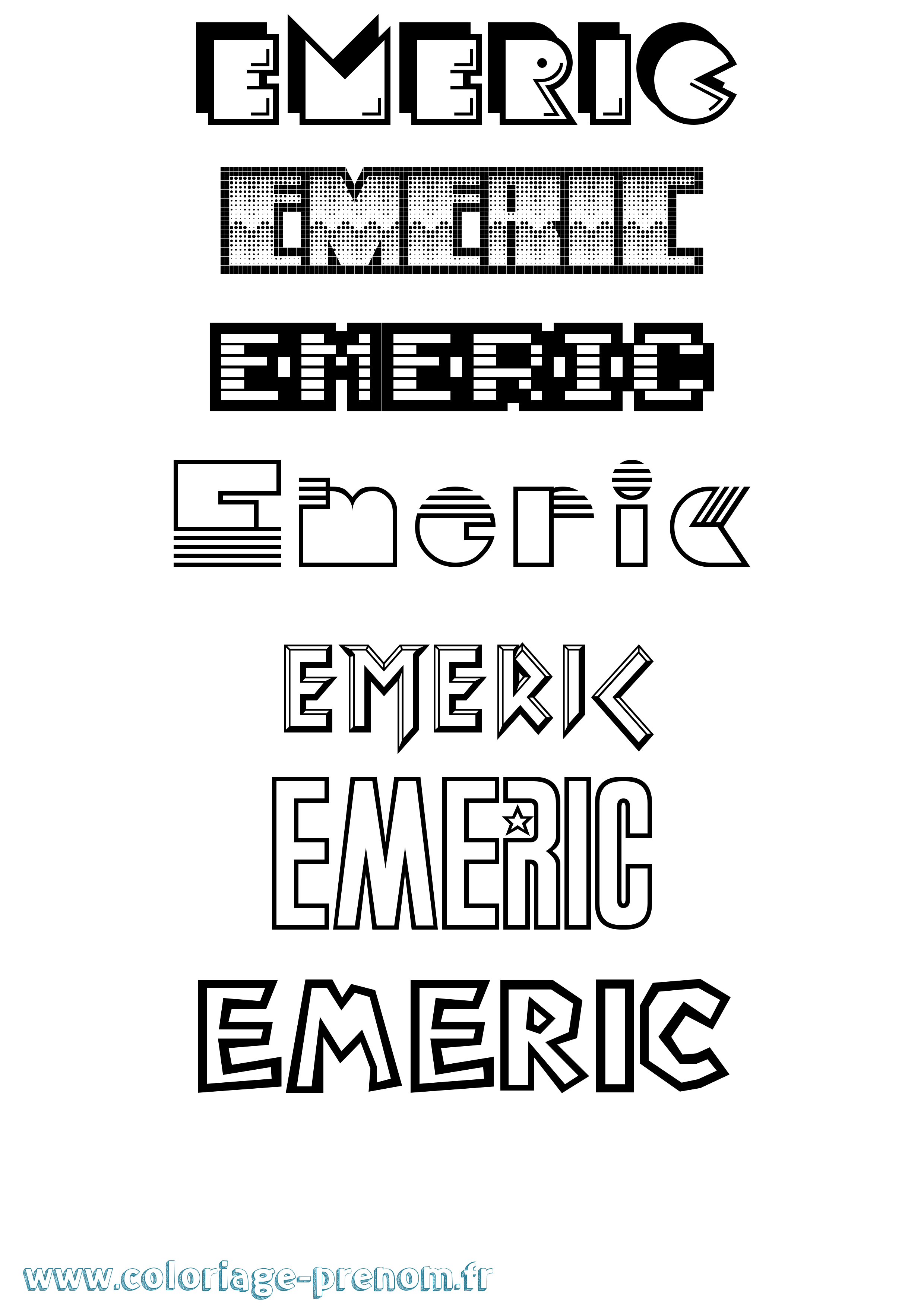 Coloriage Emeric Jeux Vidéos Coloriage prénom Emeric Jeux Vidéos
