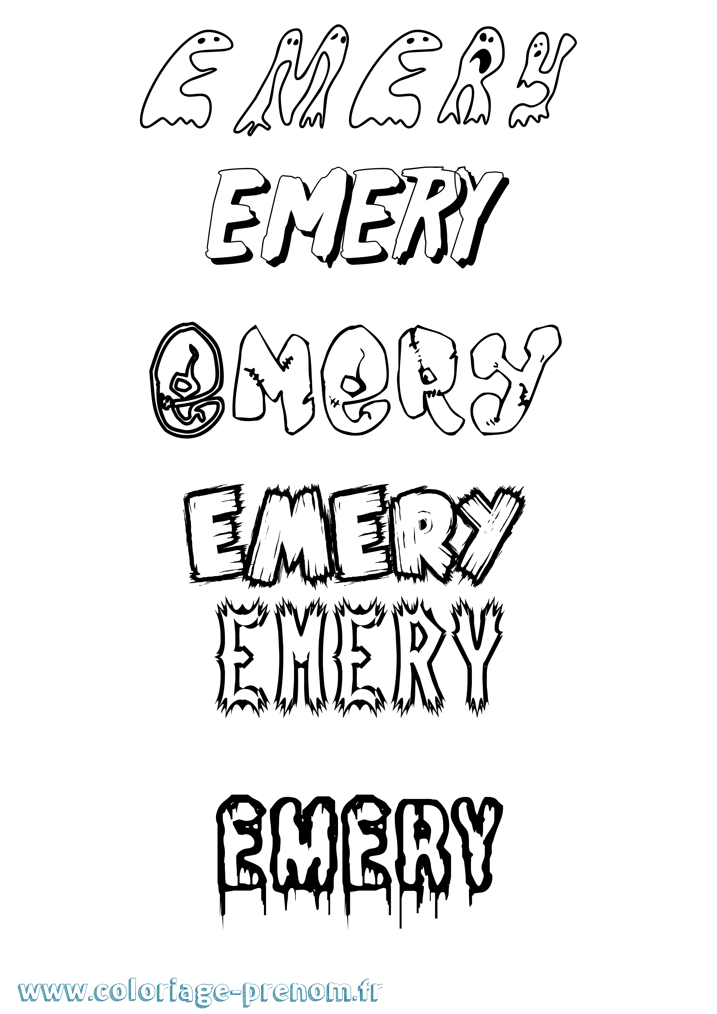 Coloriage Emery Frisson Coloriage prénom Emery Frisson