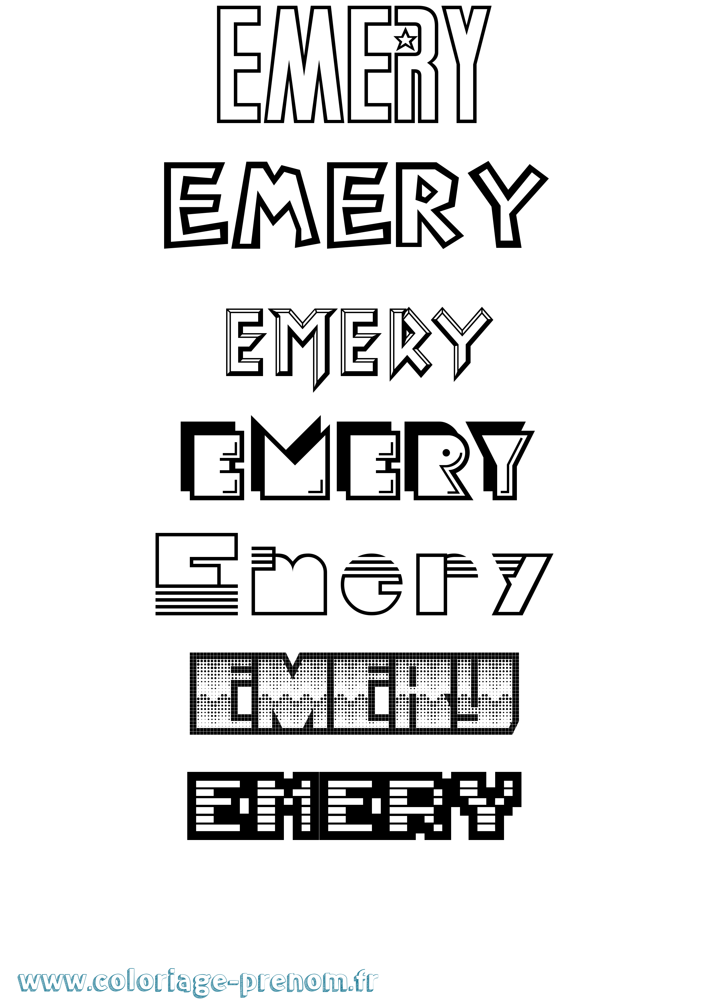 Coloriage Emery Jeux Vidéos Coloriage prénom Emery Jeux Vidéos