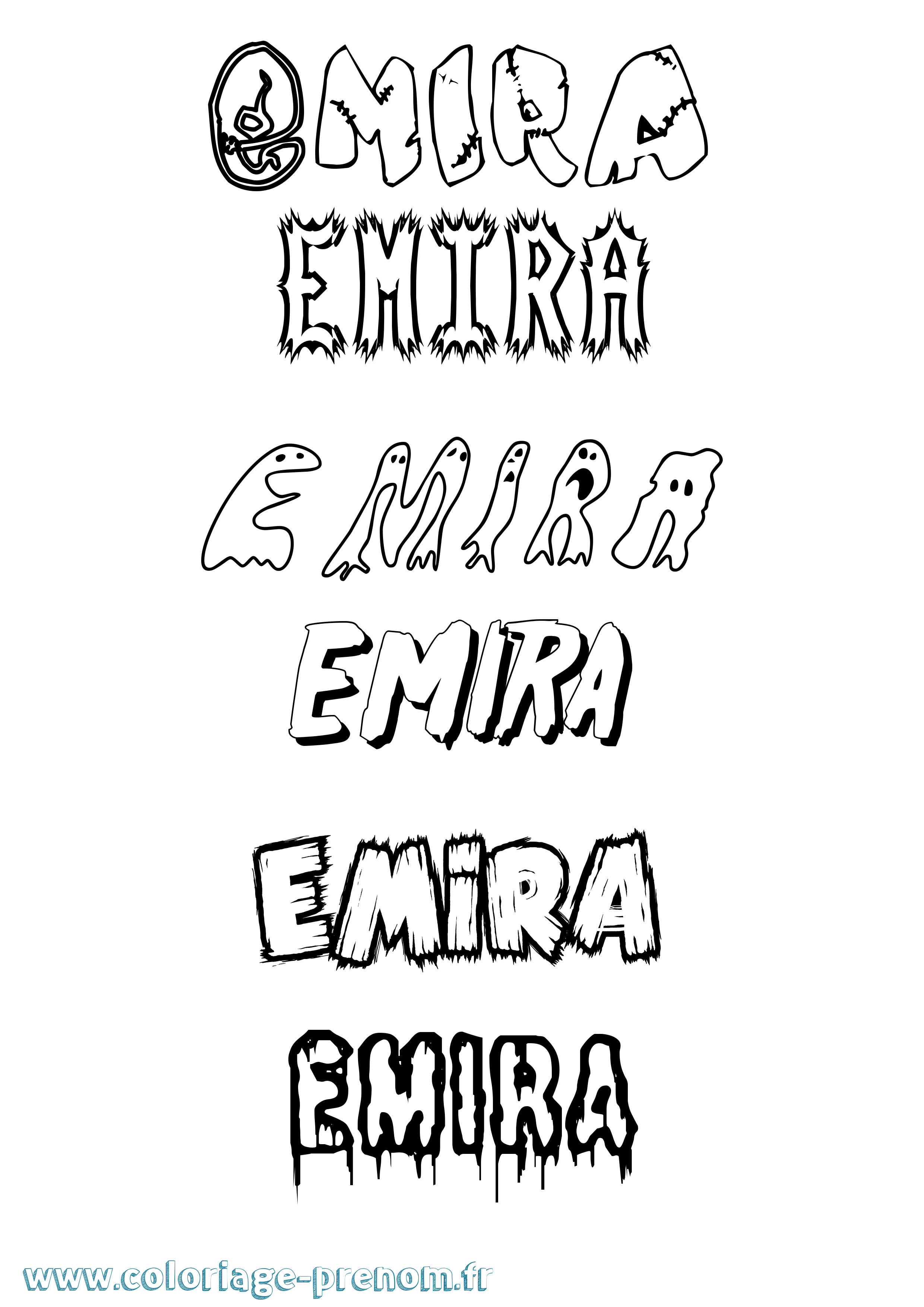 Coloriage Emira Frisson Coloriage prénom Emira Frisson