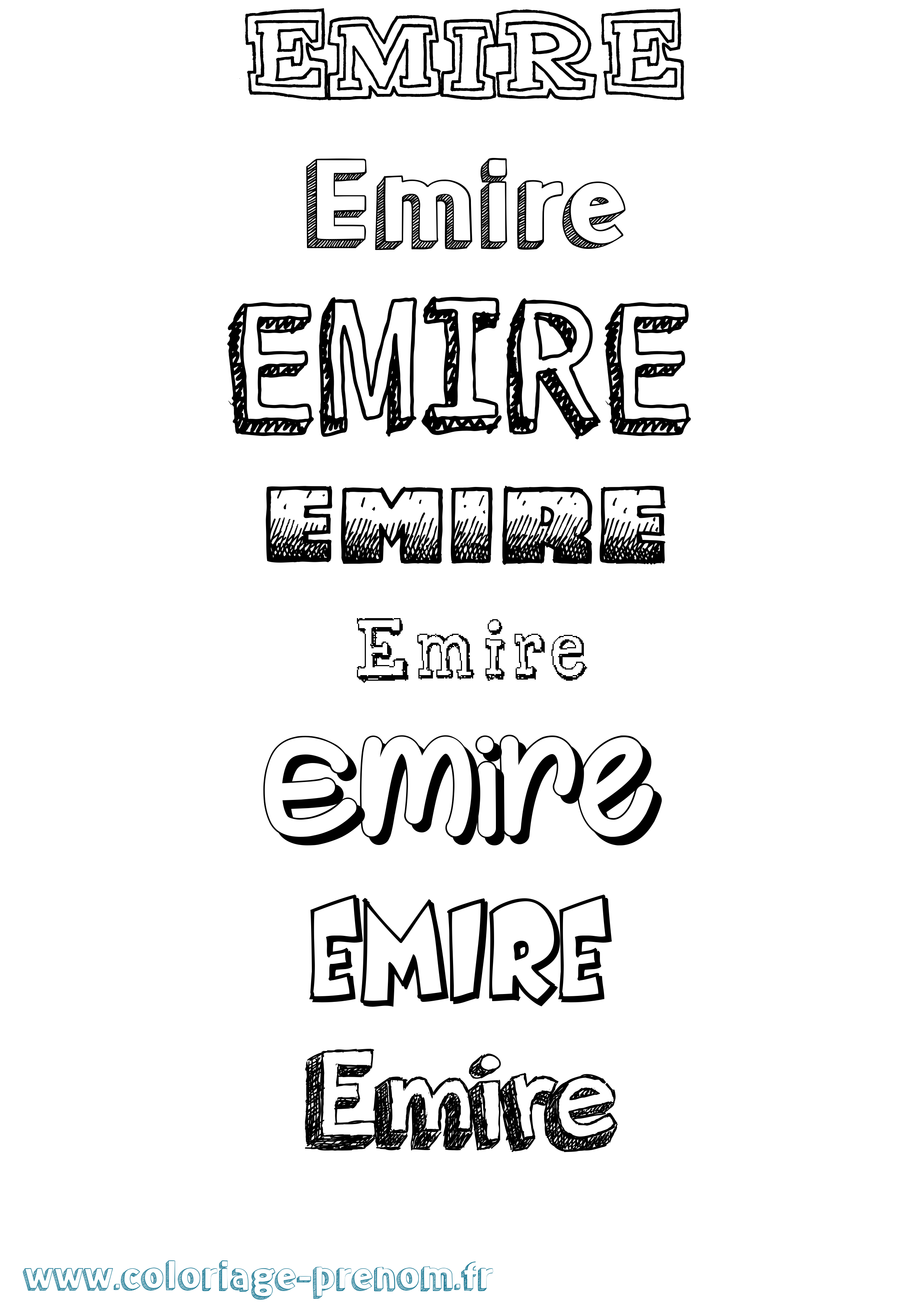 Coloriage Emire Dessiné Coloriage prénom Emire Dessiné