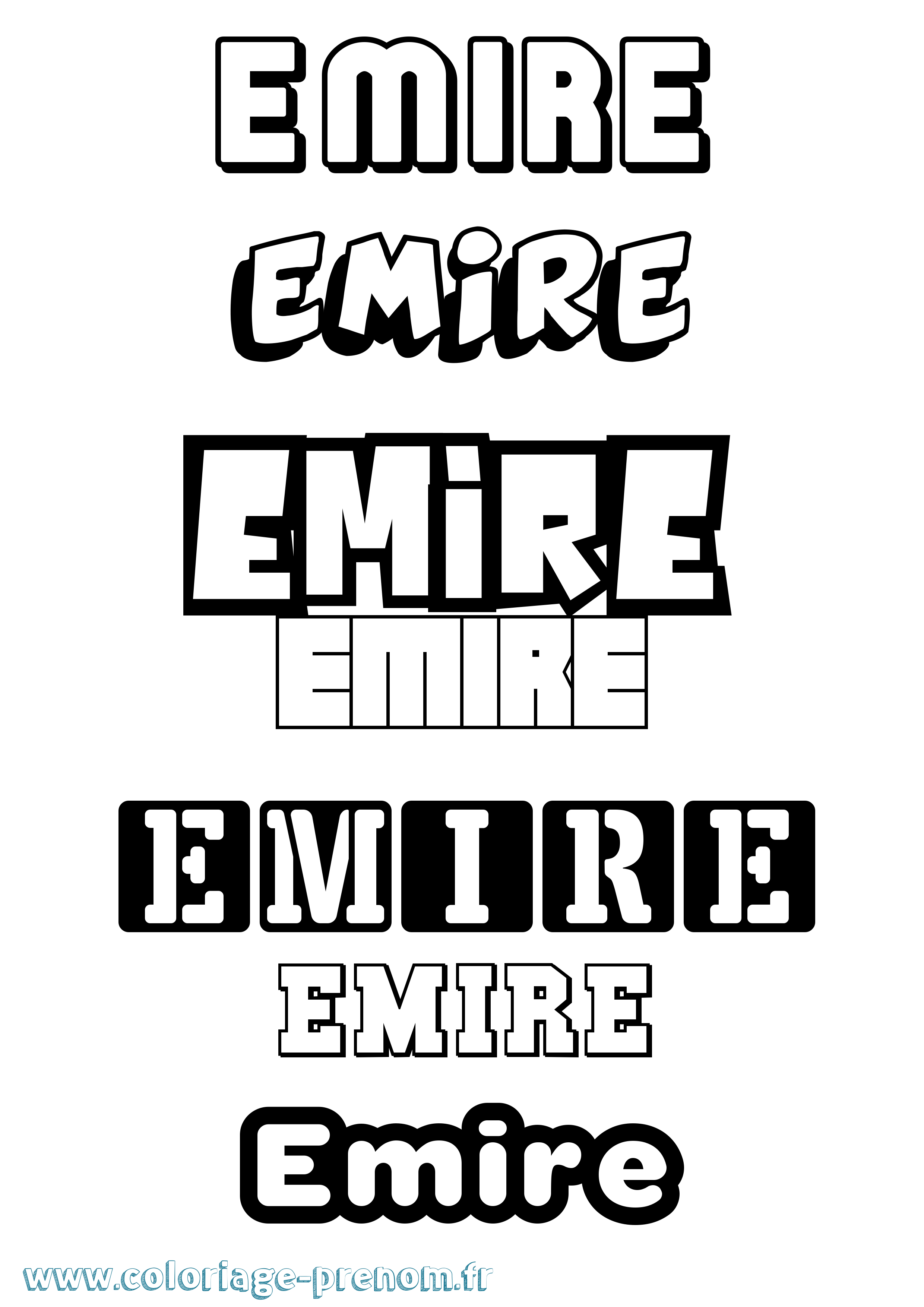 Coloriage Emire Simple Coloriage prénom Emire Simple