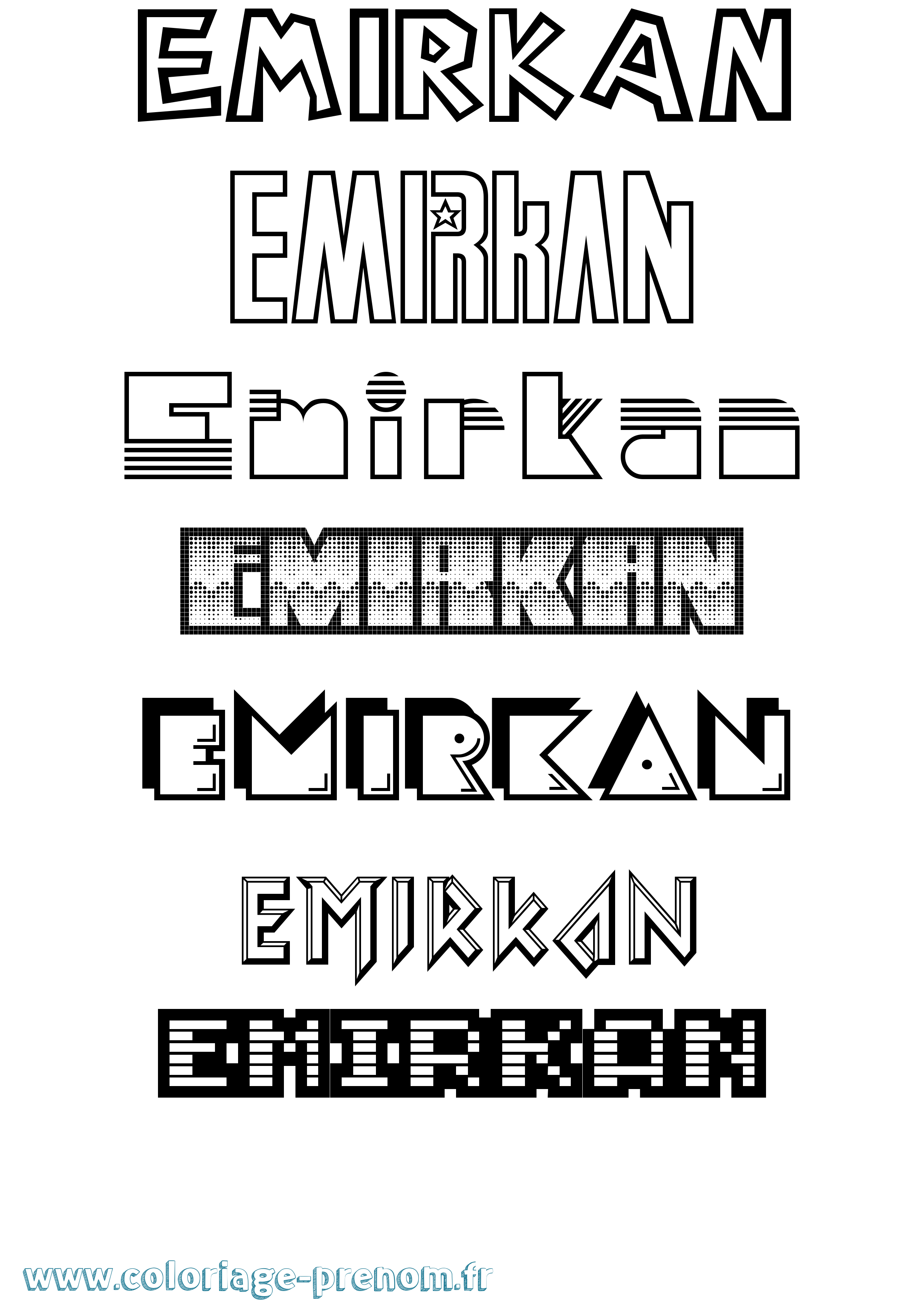 Coloriage Emirkan Jeux Vidéos Coloriage prénom Emirkan Jeux Vidéos