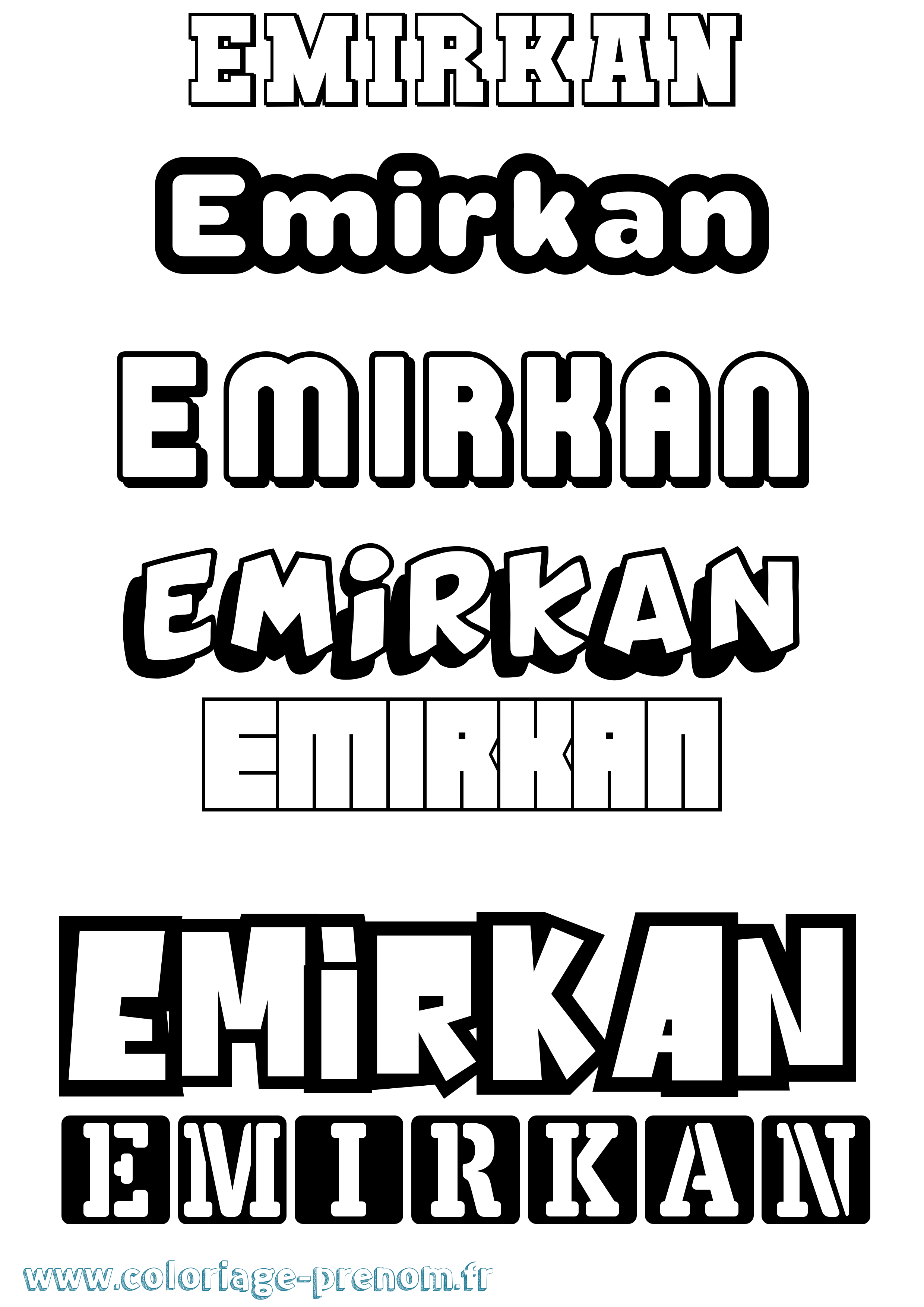 Coloriage Emirkan Simple Coloriage prénom Emirkan Simple