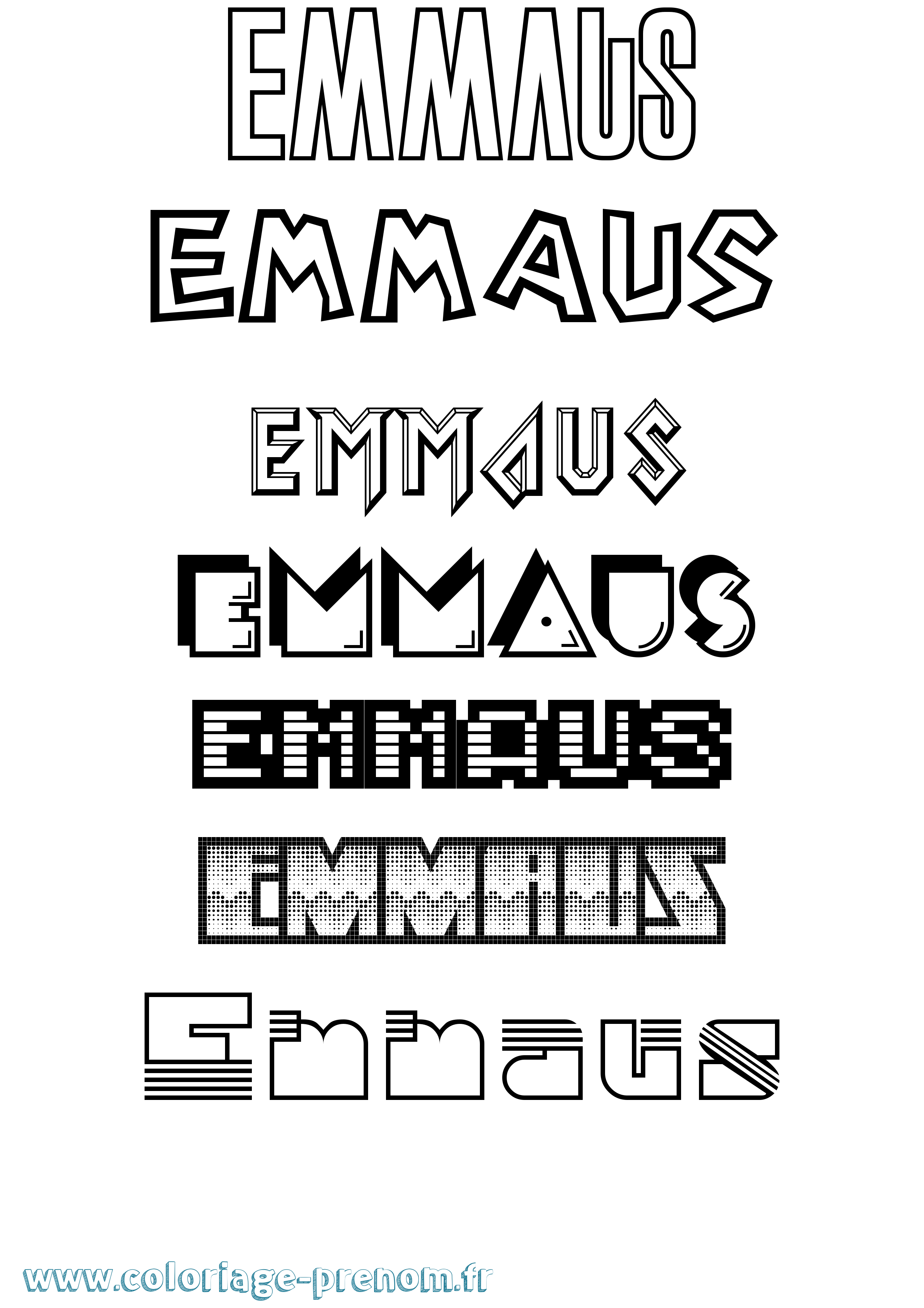 Coloriage Emmaus Jeux Vidéos Coloriage prénom Emmaus Jeux Vidéos