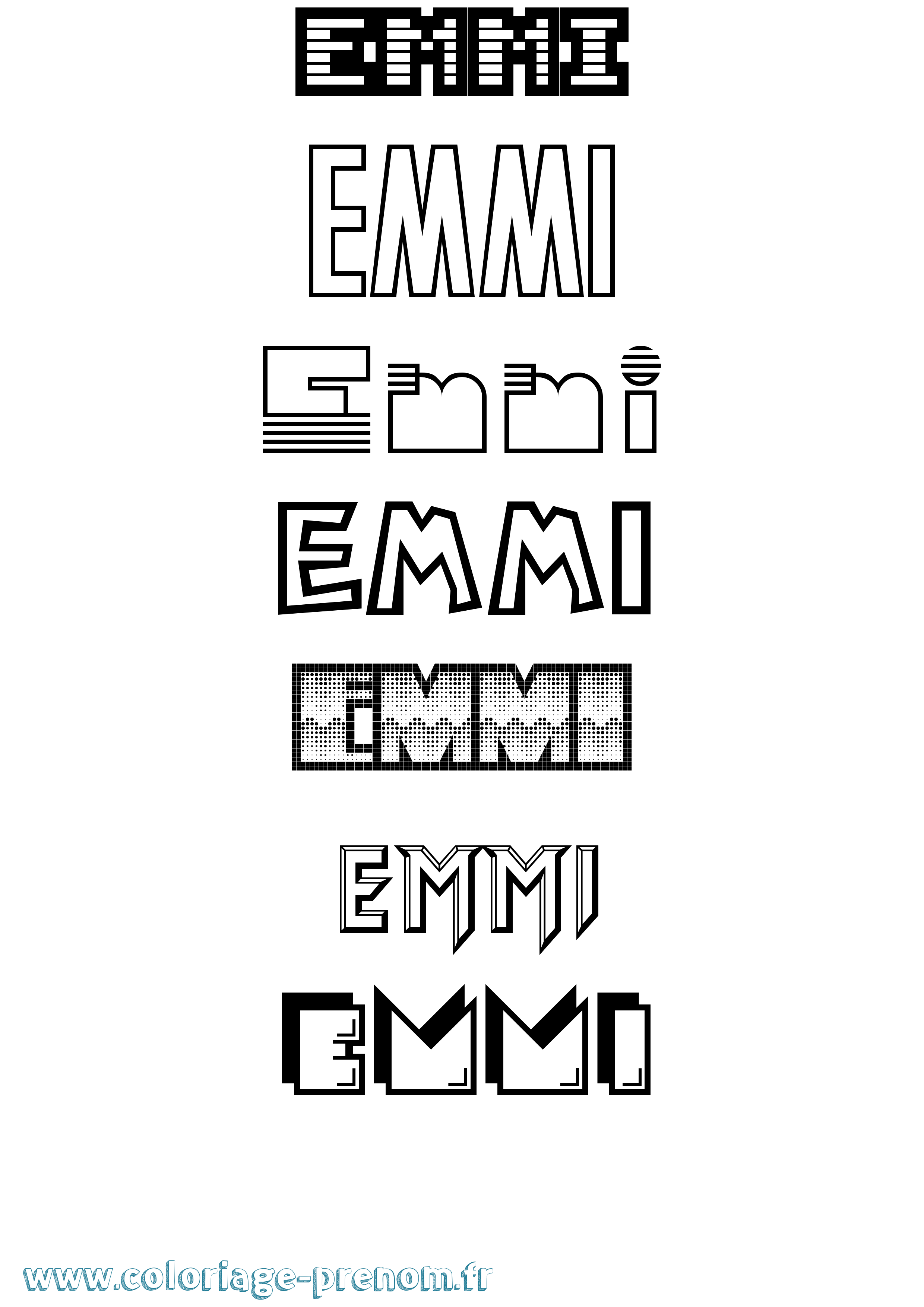 Coloriage Emmi Jeux Vidéos Coloriage prénom Emmi Jeux Vidéos