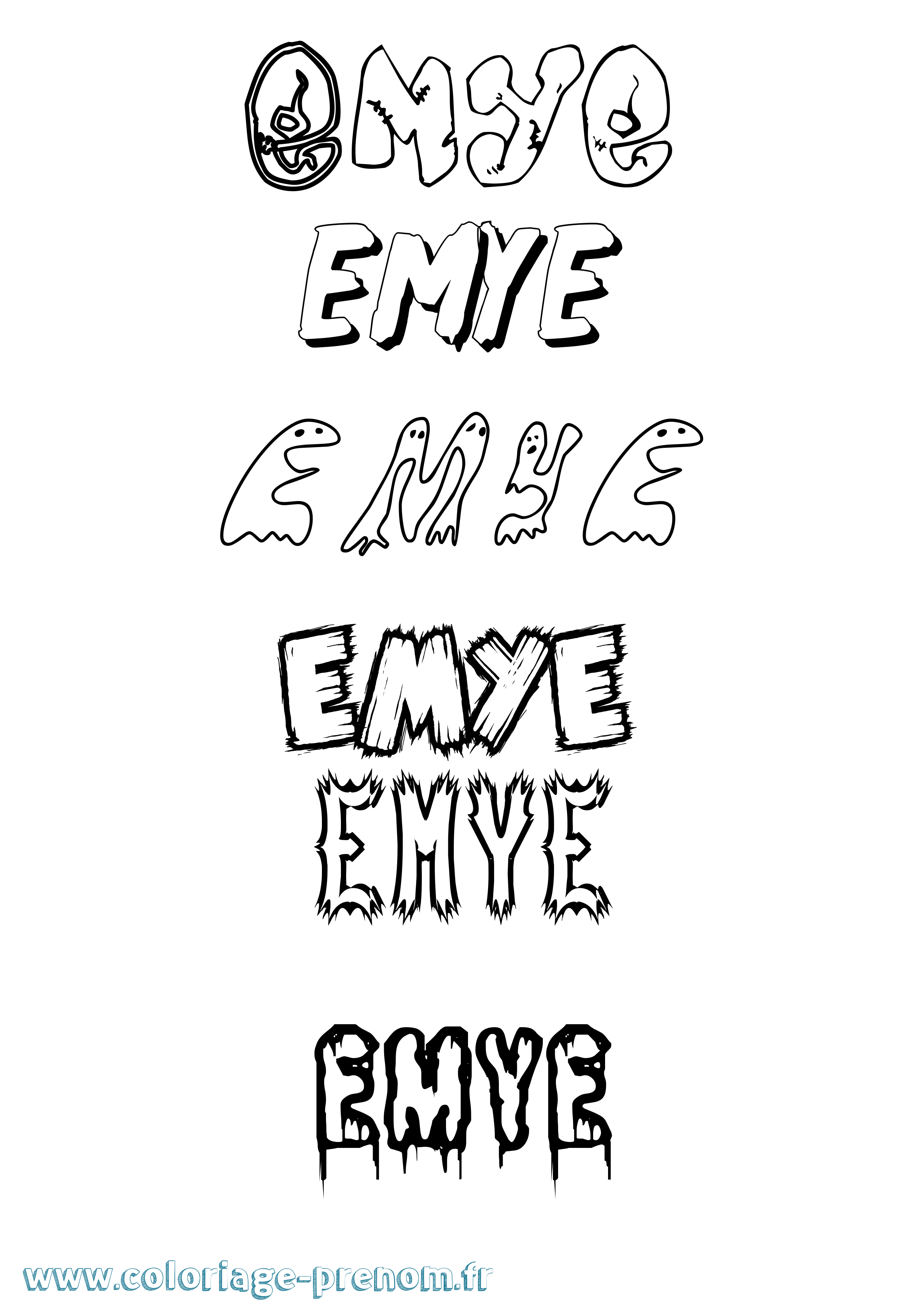 Coloriage Emye Frisson Coloriage prénom Emye Frisson