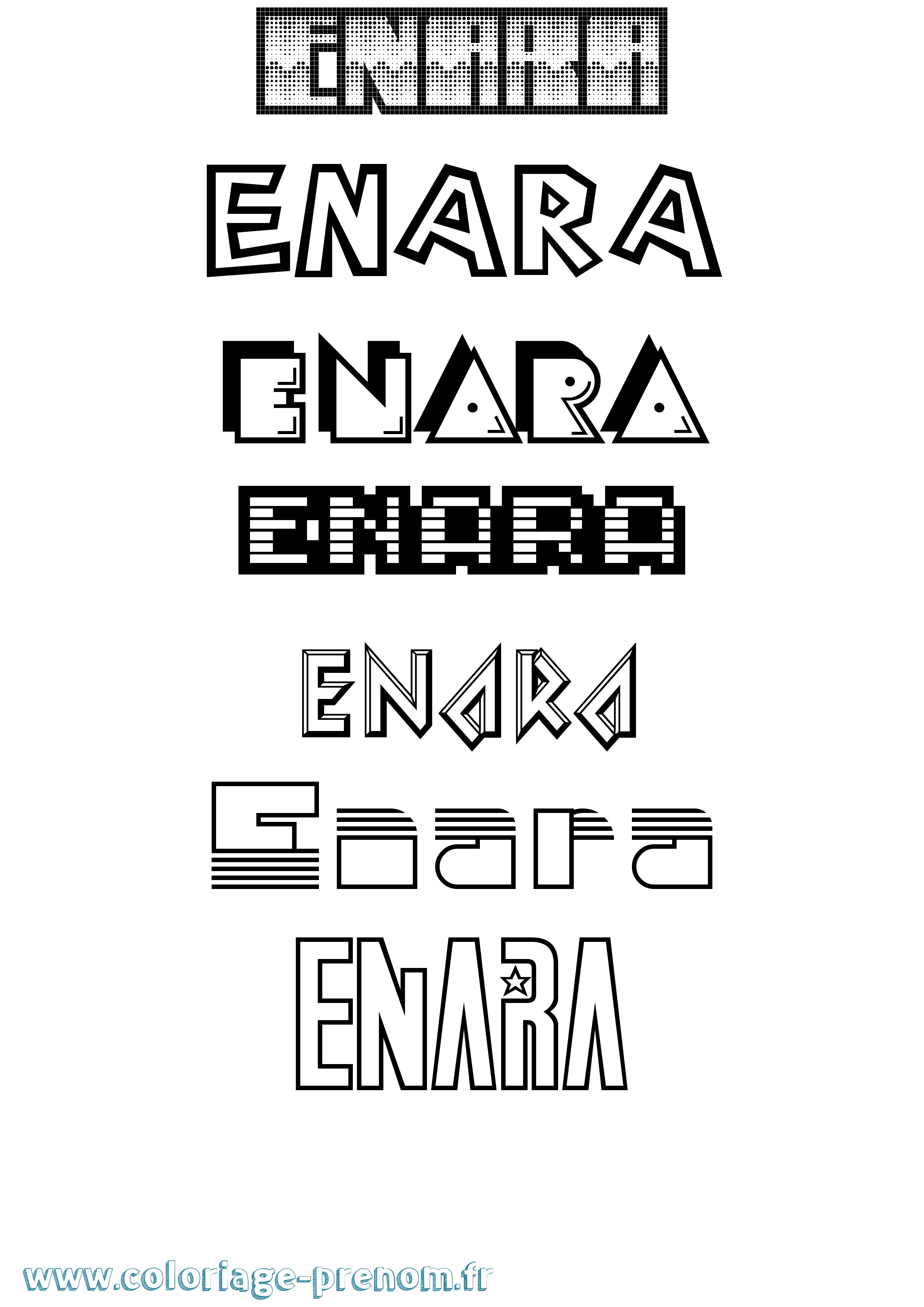 Coloriage Enara Jeux Vidéos Coloriage prénom Enara Jeux Vidéos