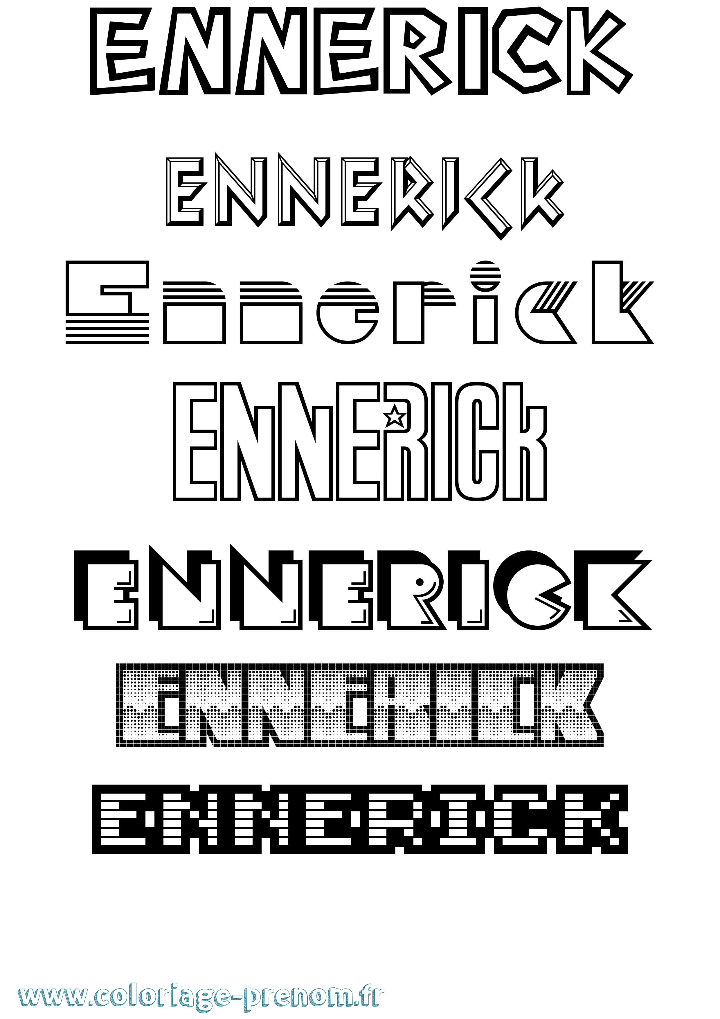 Coloriage Ennerick Jeux Vidéos Coloriage prénom Ennerick Jeux Vidéos