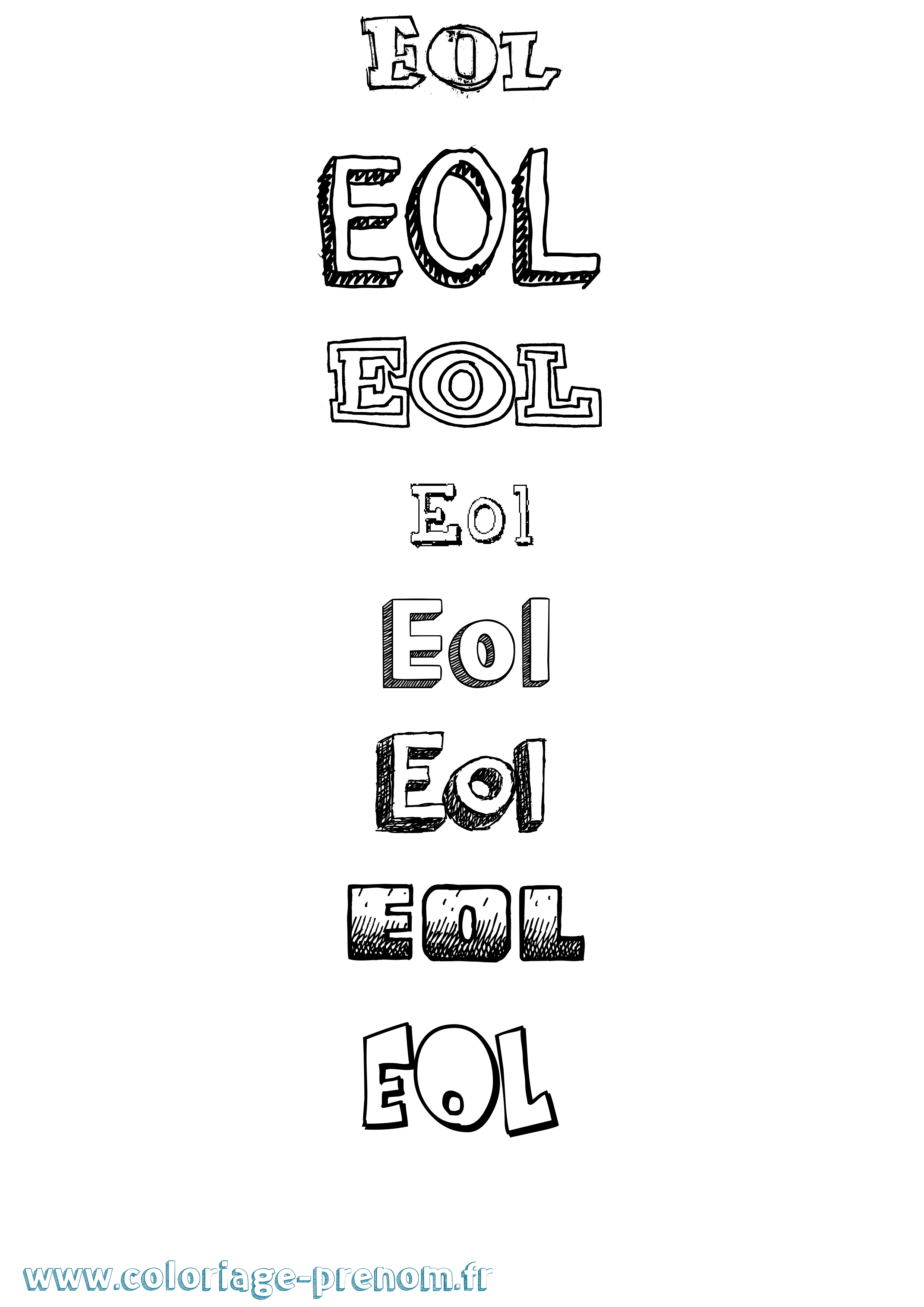 Coloriage Eol Dessiné Coloriage prénom Eol Dessiné