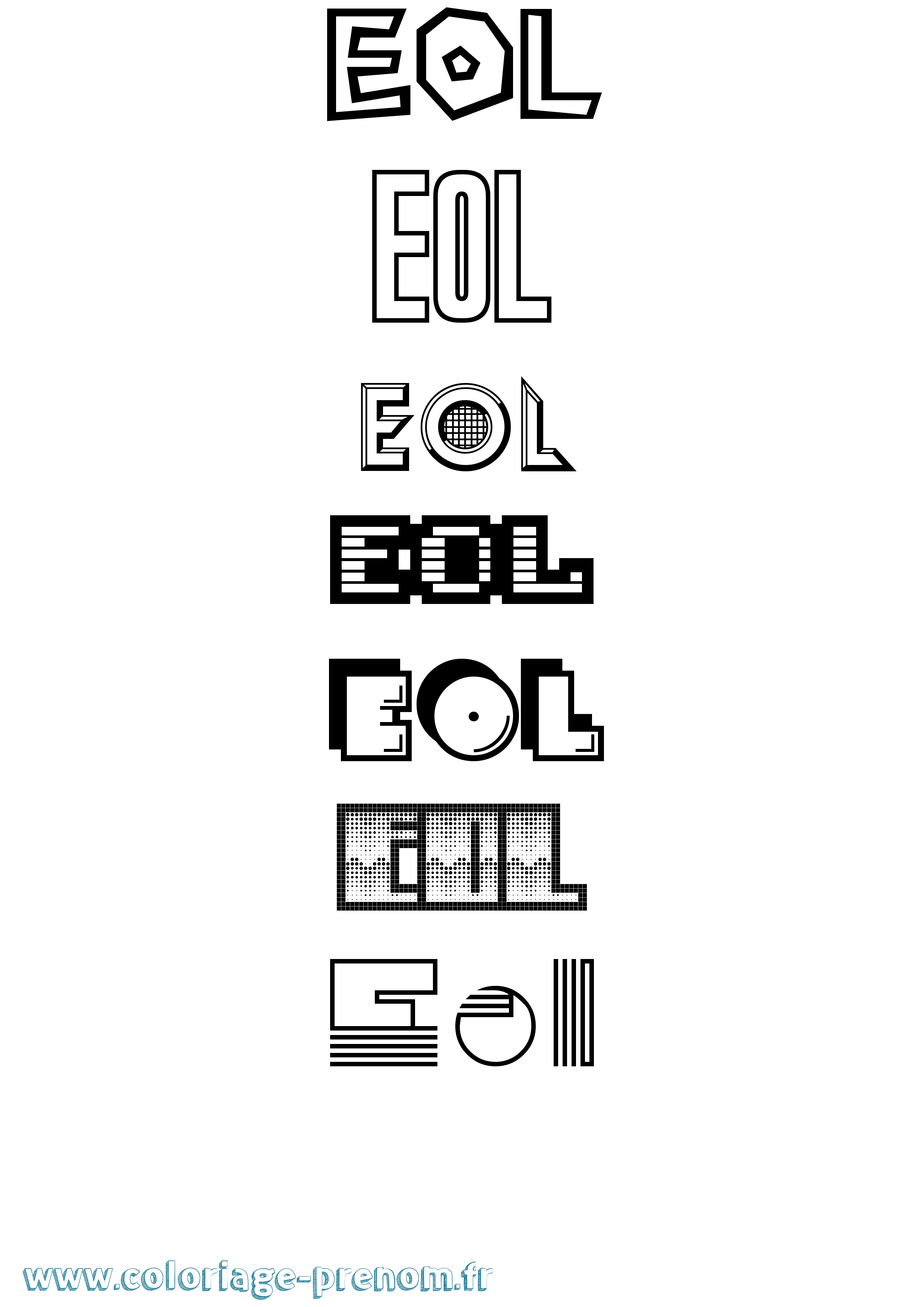 Coloriage Eol Jeux Vidéos Coloriage prénom Eol Jeux Vidéos