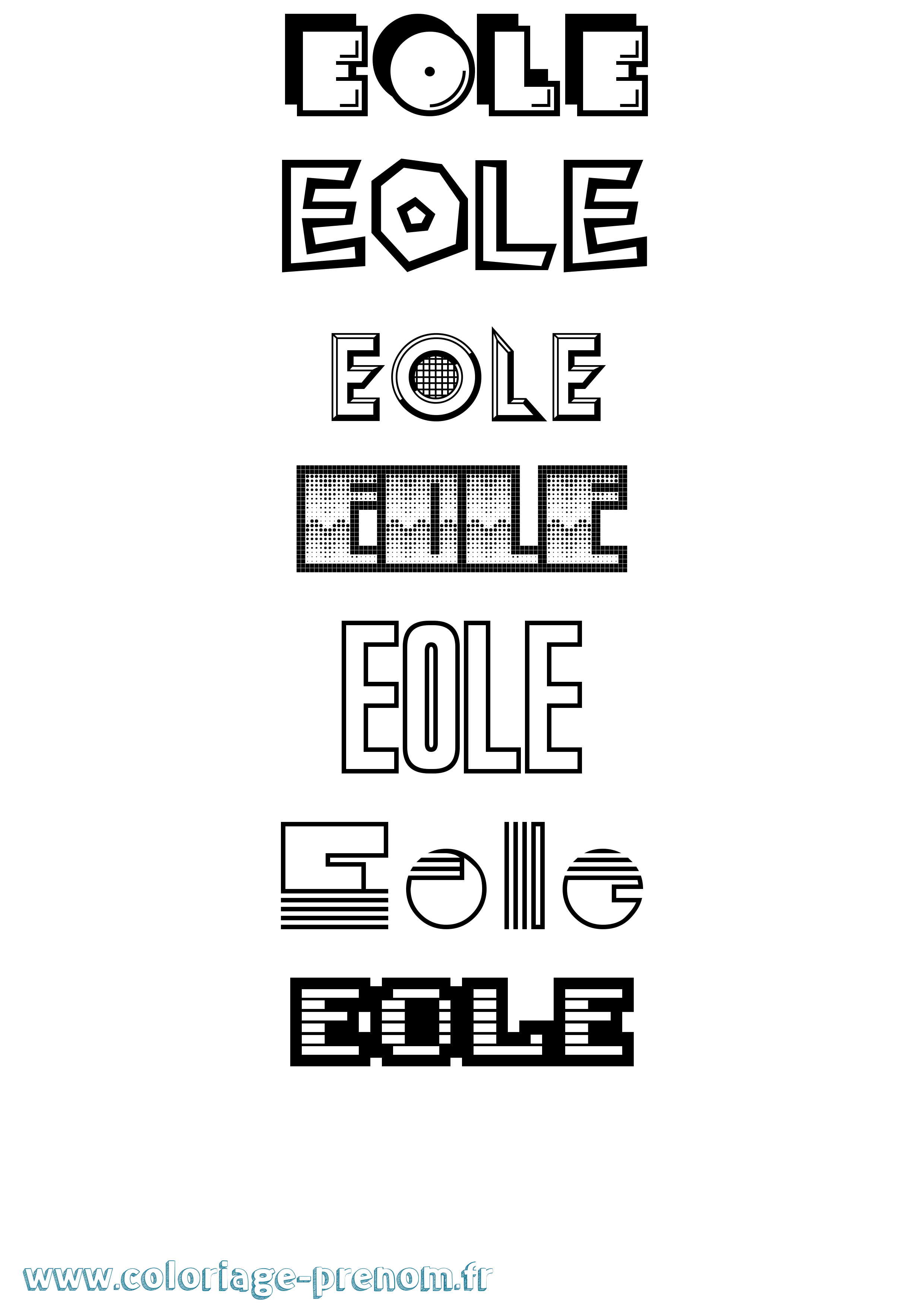 Coloriage Eole Jeux Vidéos Coloriage prénom Eole Jeux Vidéos