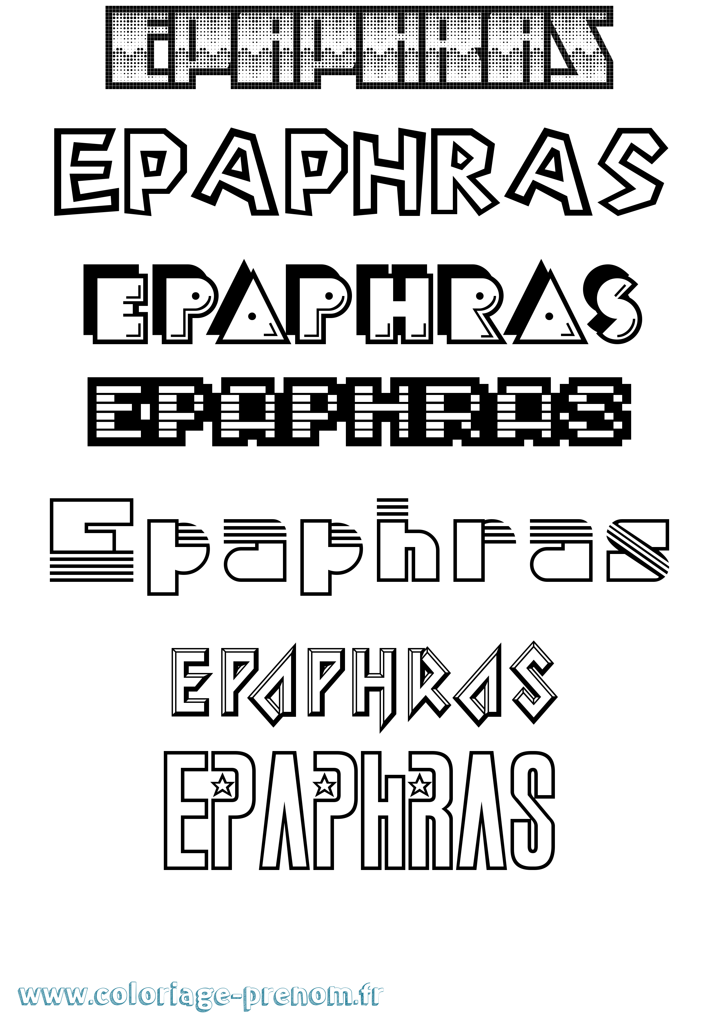 Coloriage Epaphras Jeux Vidéos Coloriage prénom Epaphras Jeux Vidéos