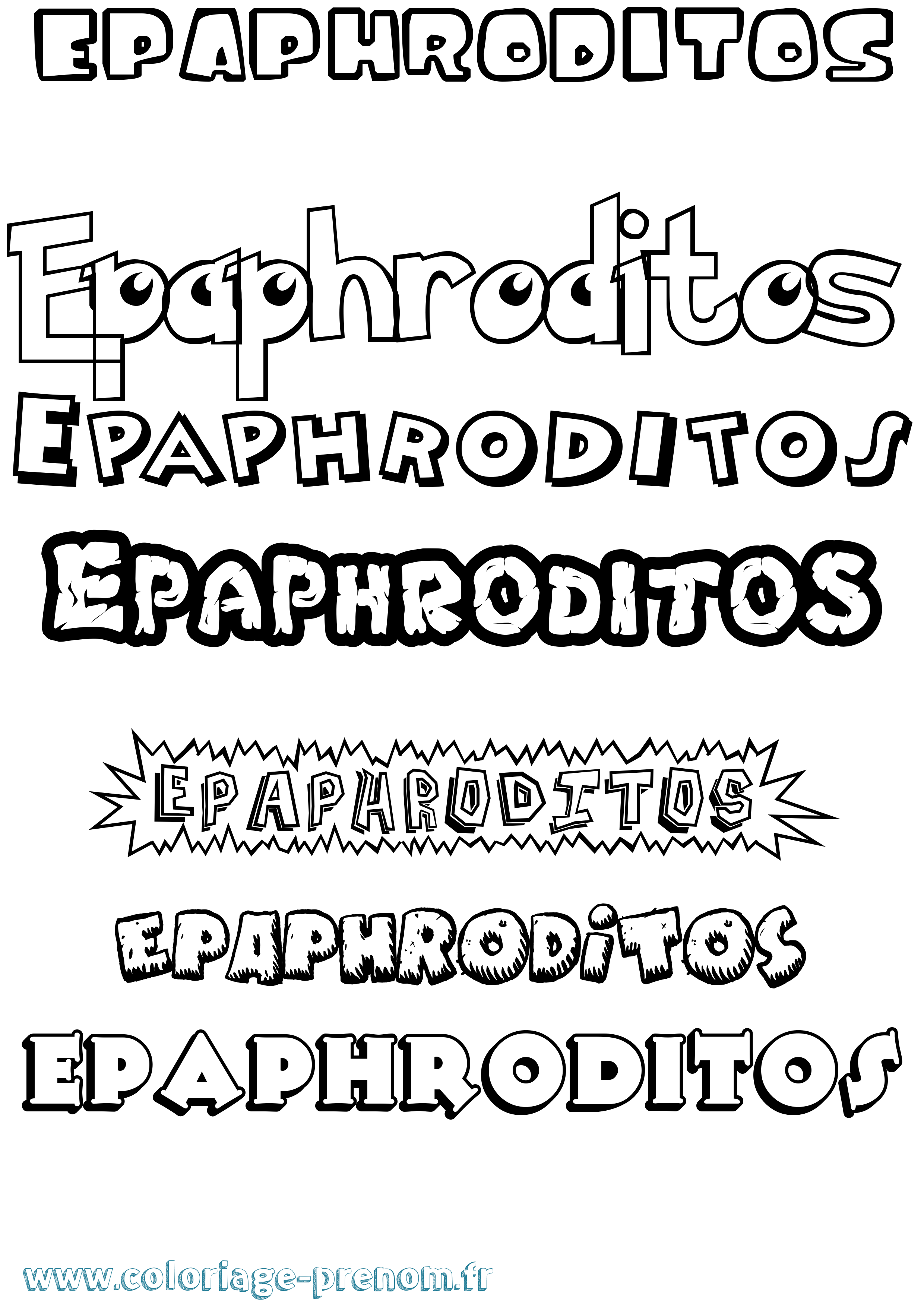 Coloriage Epaphroditos Dessin Animé Coloriage prénom Epaphroditos Dessin Animé