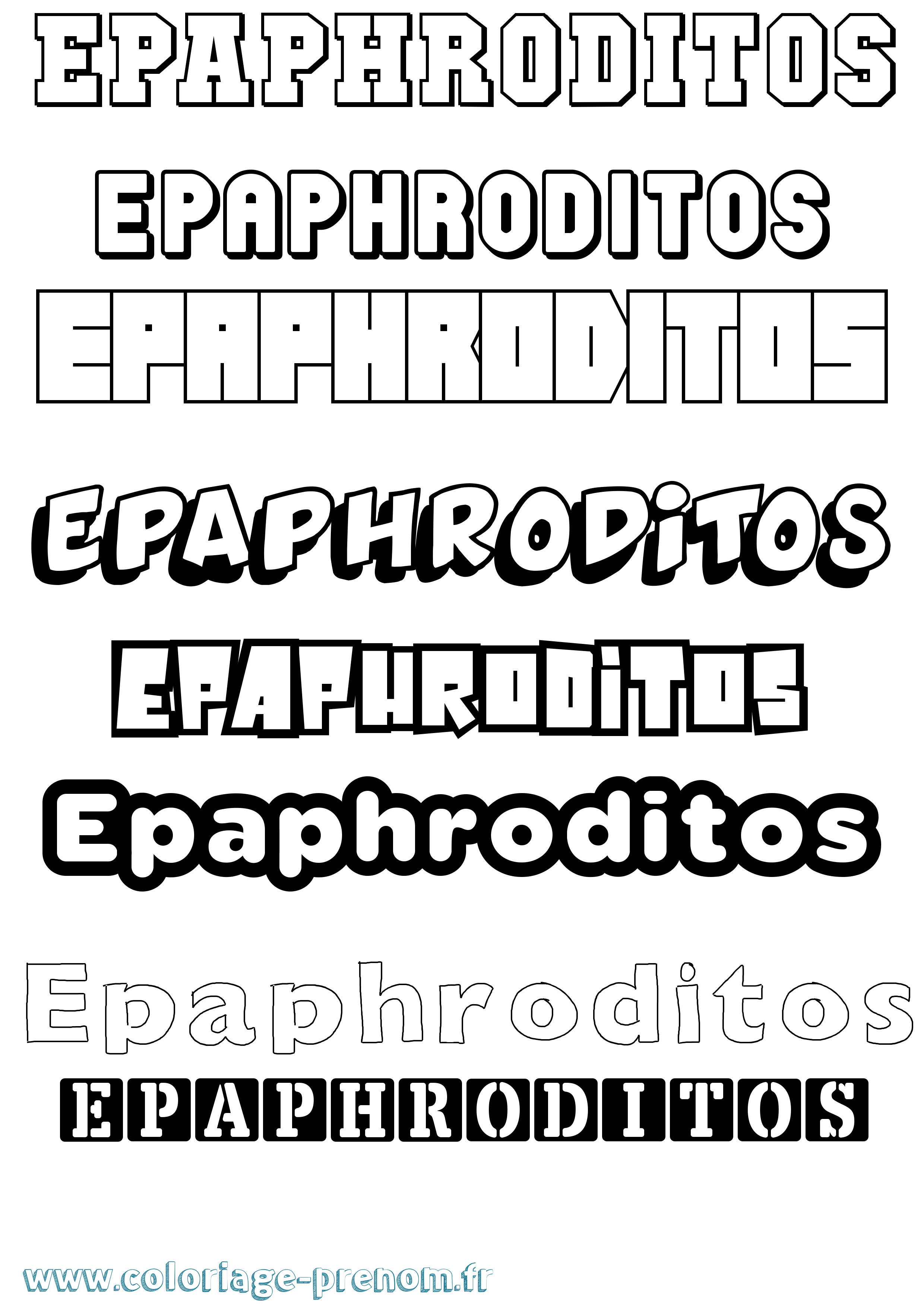 Coloriage Epaphroditos Simple Coloriage prénom Epaphroditos Simple