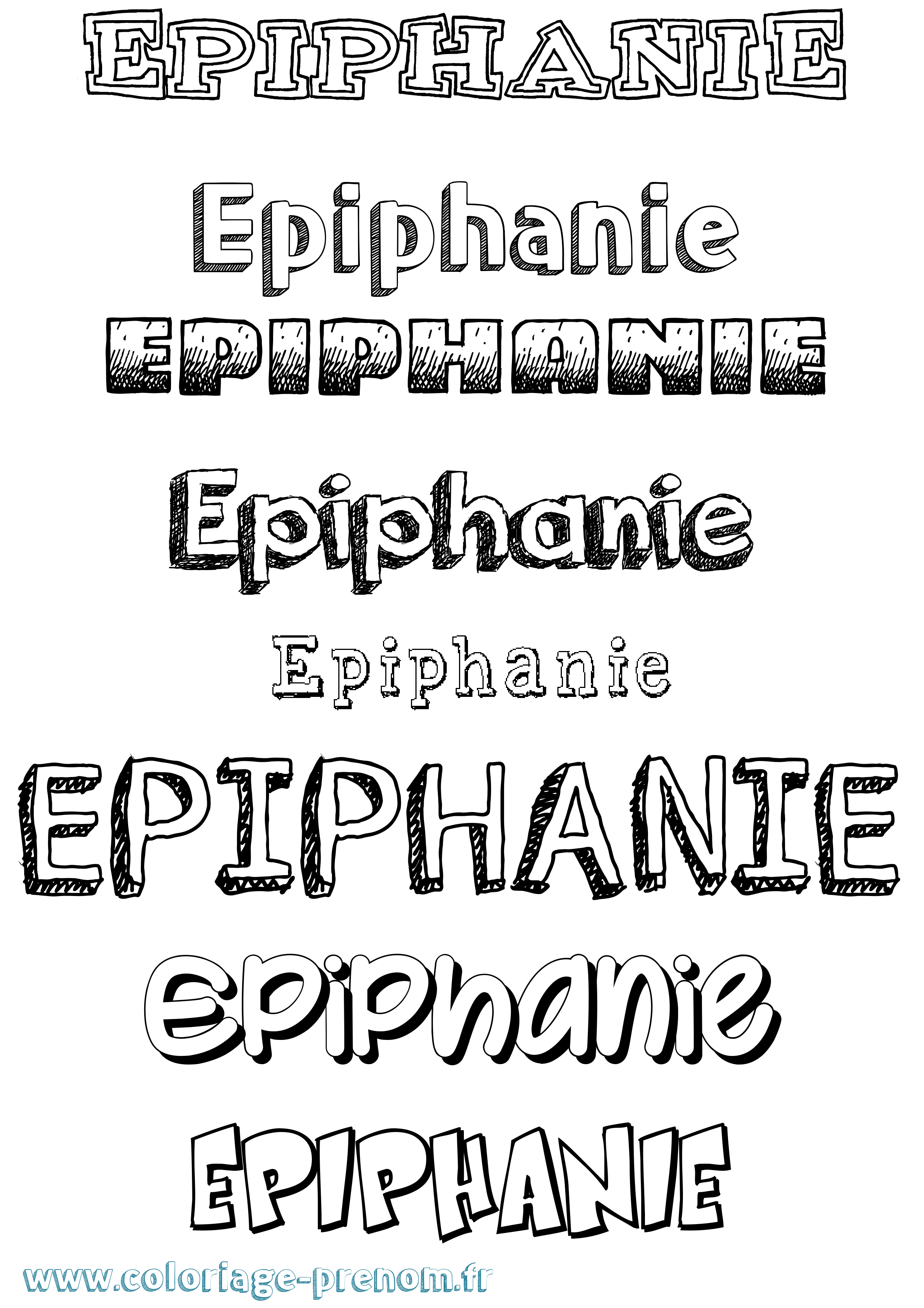 Coloriage Epiphanie Dessiné Coloriage prénom Epiphanie Dessiné