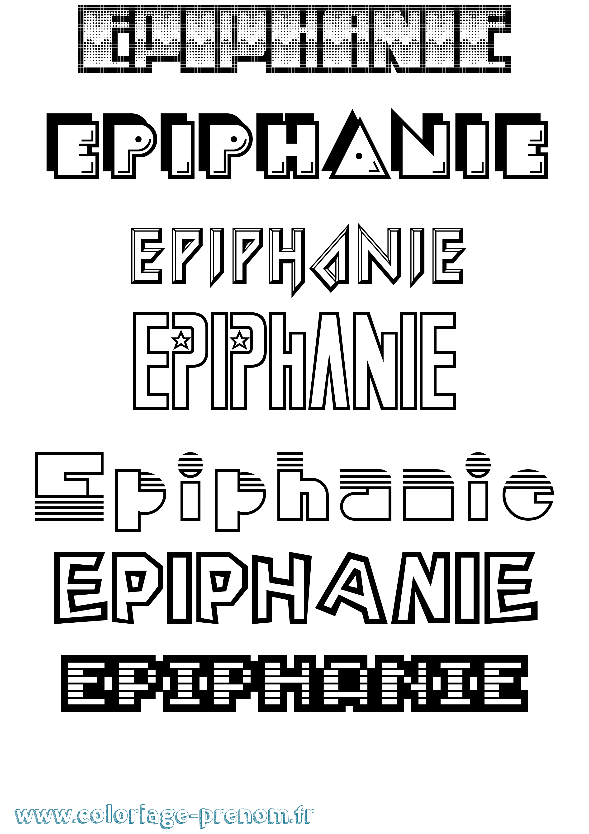 Coloriage Epiphanie Jeux Vidéos Coloriage prénom Epiphanie Jeux Vidéos