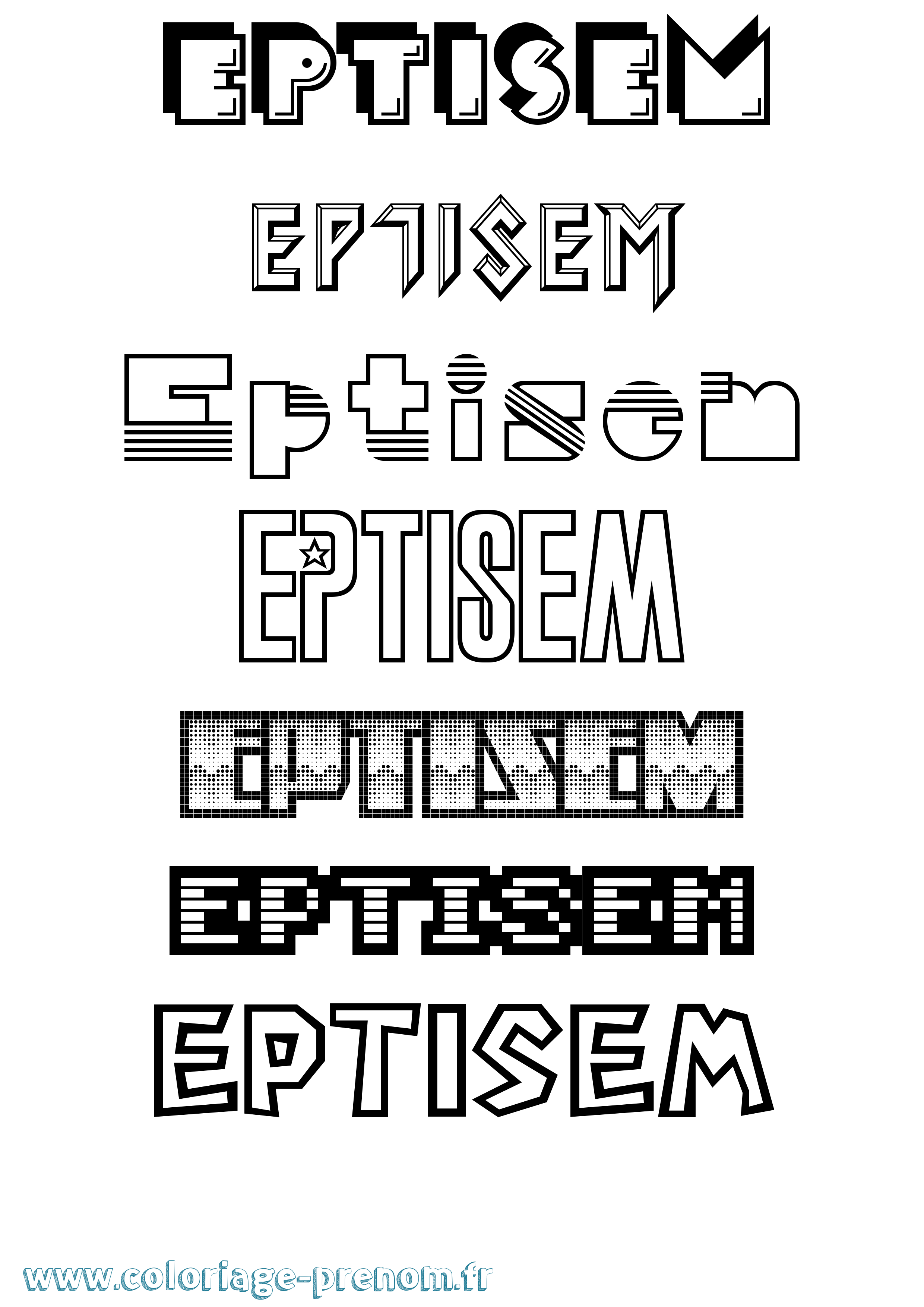 Coloriage Eptisem Jeux Vidéos Coloriage prénom Eptisem Jeux Vidéos