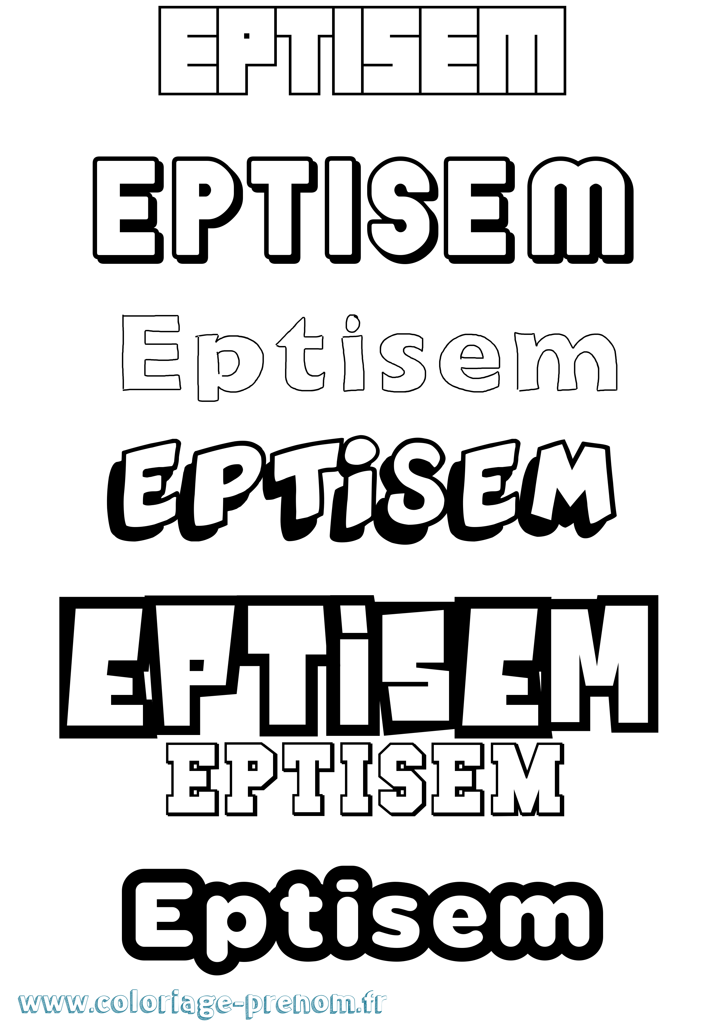 Coloriage Eptisem Simple Coloriage prénom Eptisem Simple