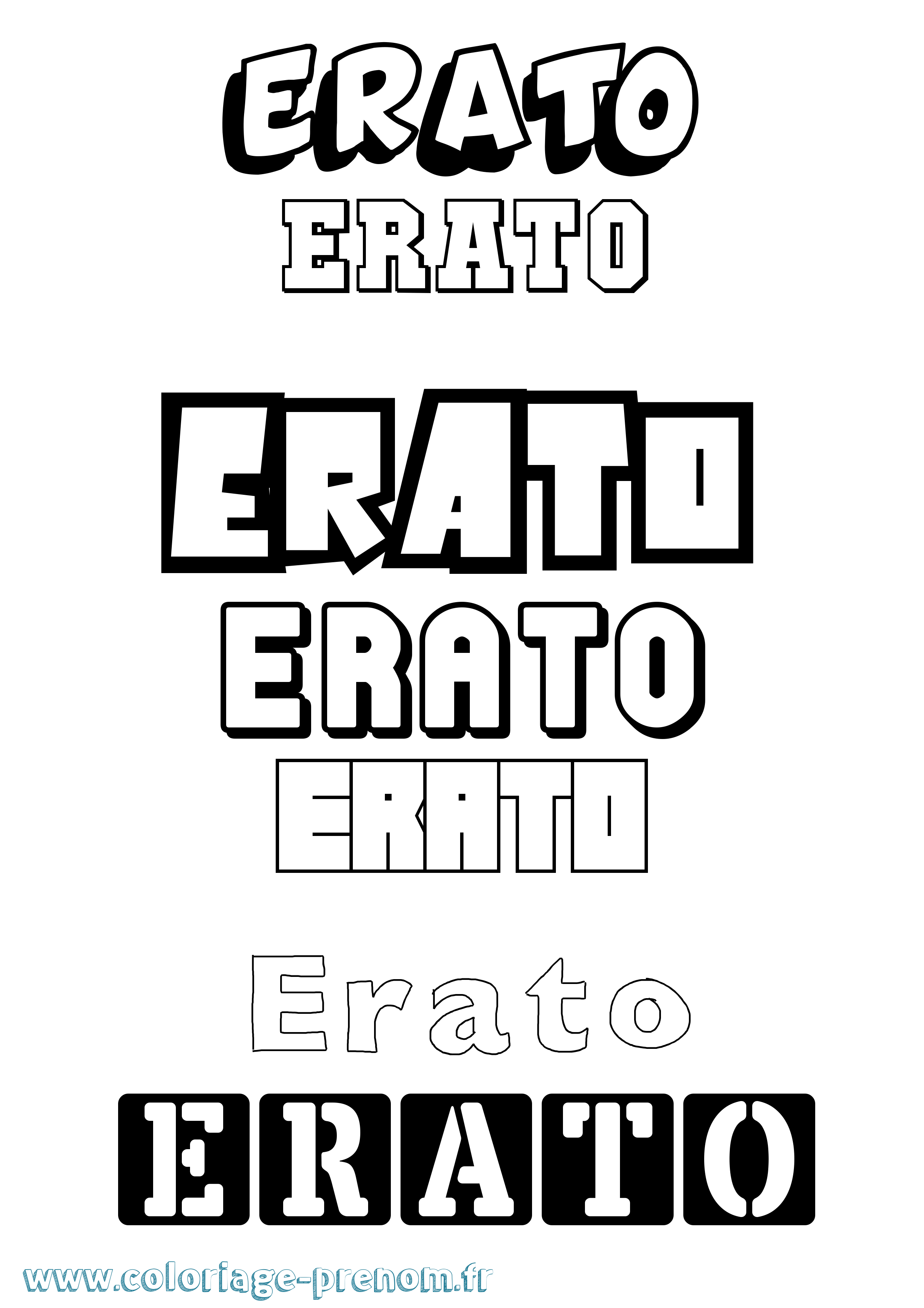 Coloriage Erato Simple Coloriage prénom Erato Simple