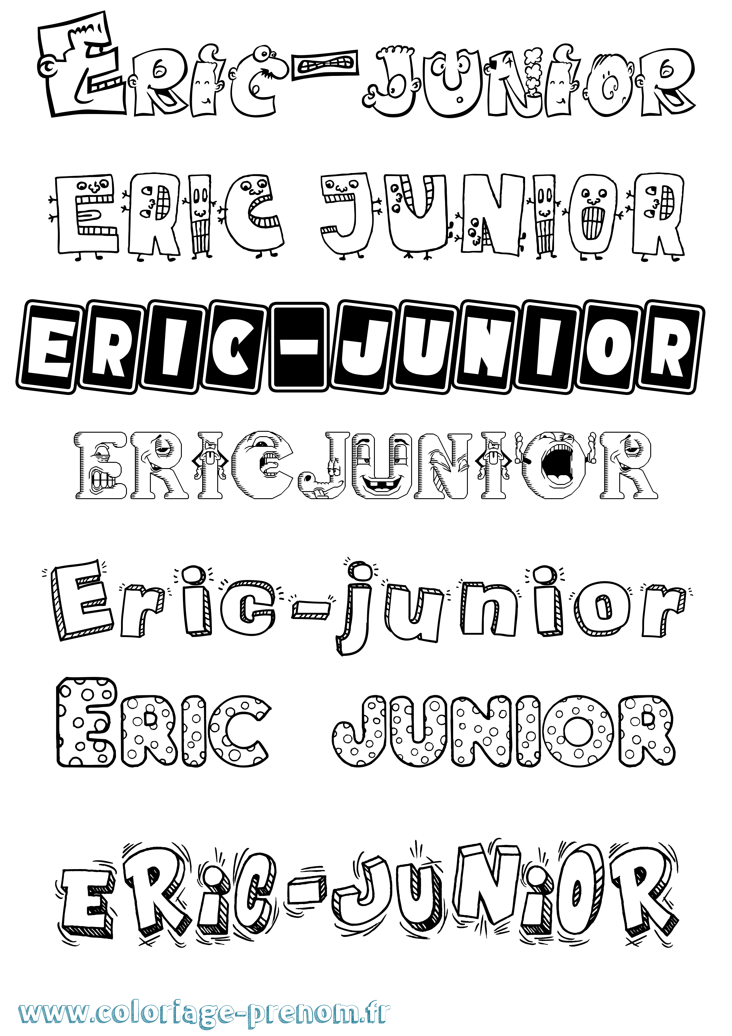 Coloriage Eric-Junior Fun Coloriage prénom Eric-Junior Fun