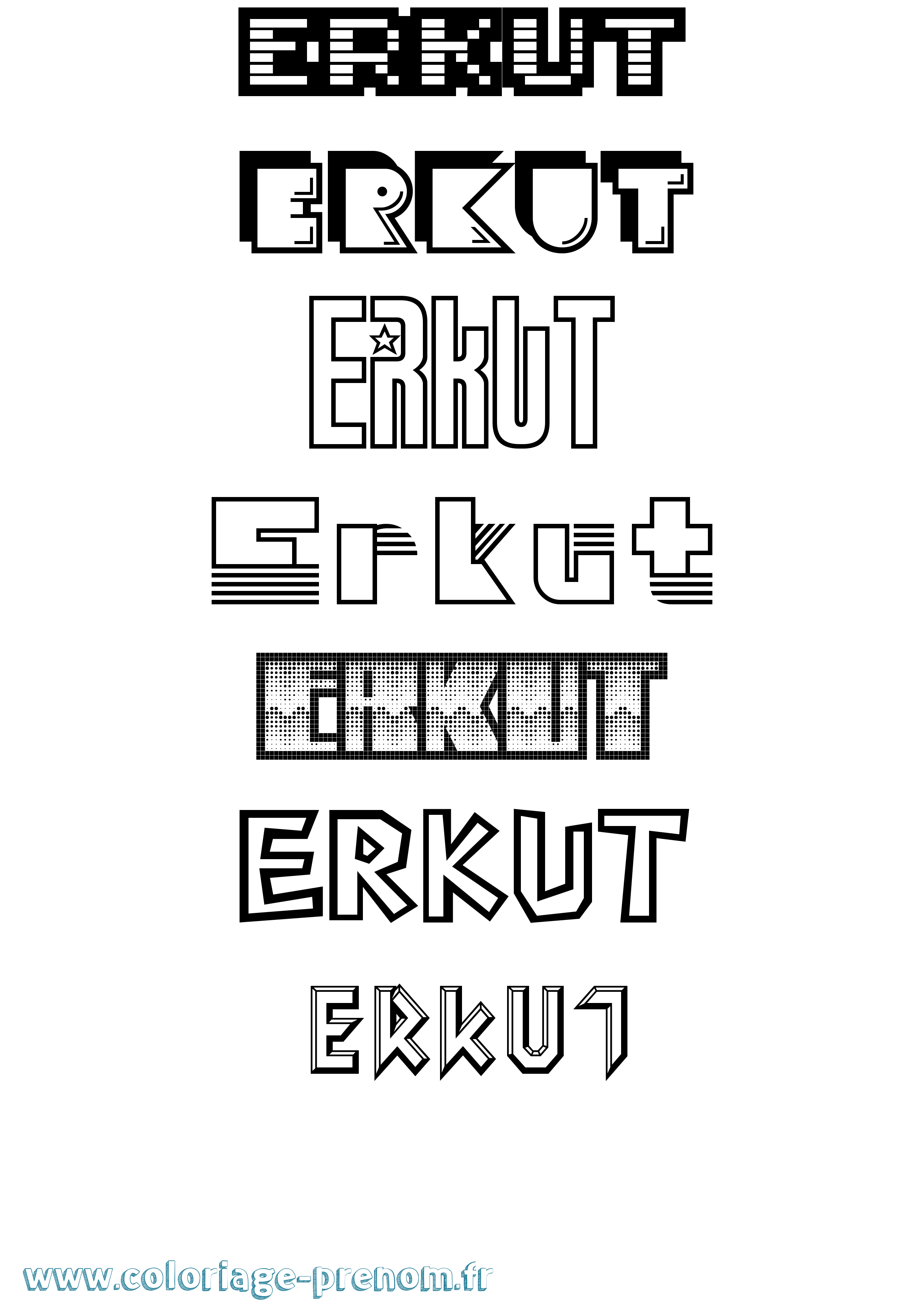 Coloriage Erkut Jeux Vidéos Coloriage prénom Erkut Jeux Vidéos