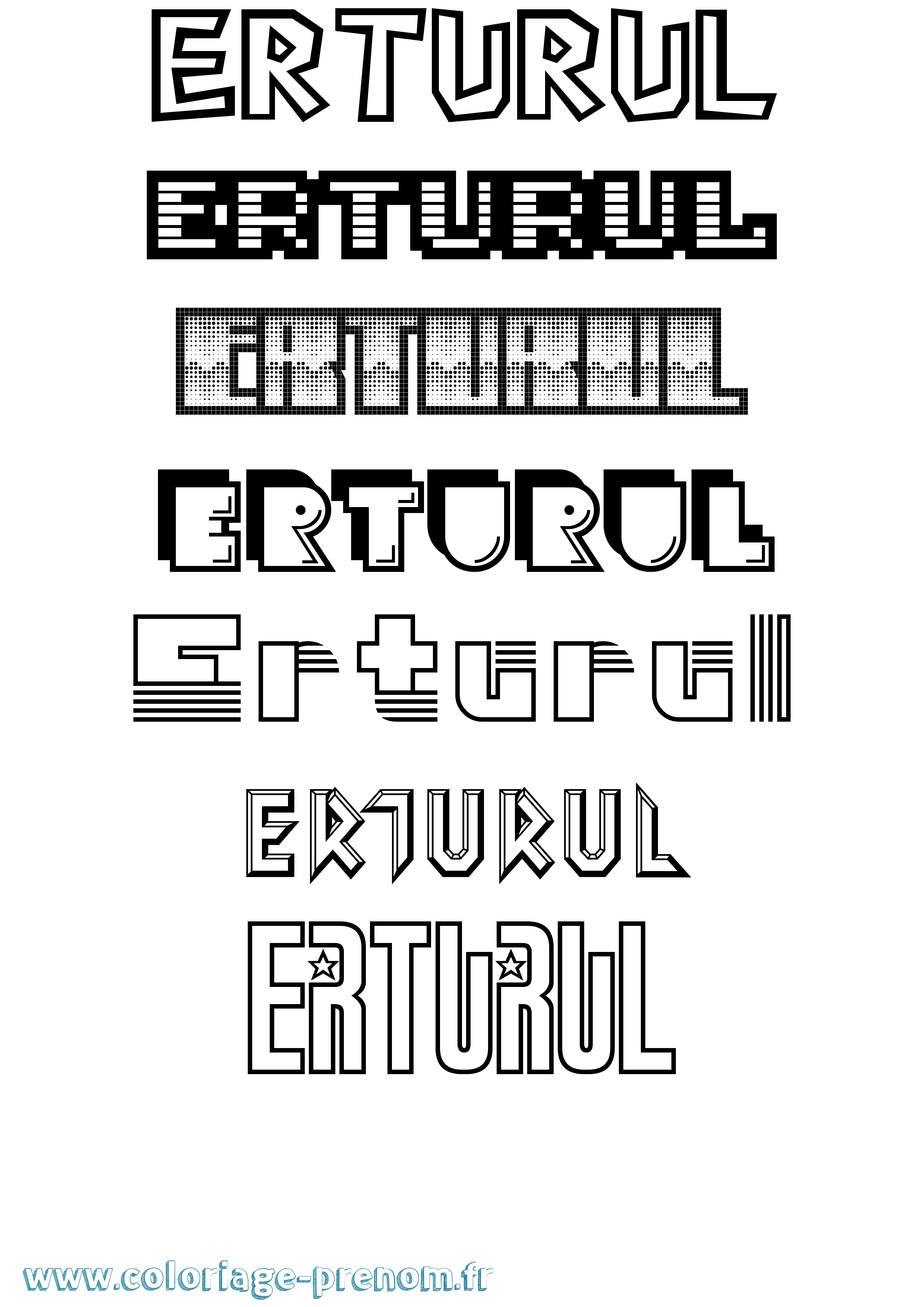 Coloriage Erturul Jeux Vidéos Coloriage prénom Erturul Jeux Vidéos