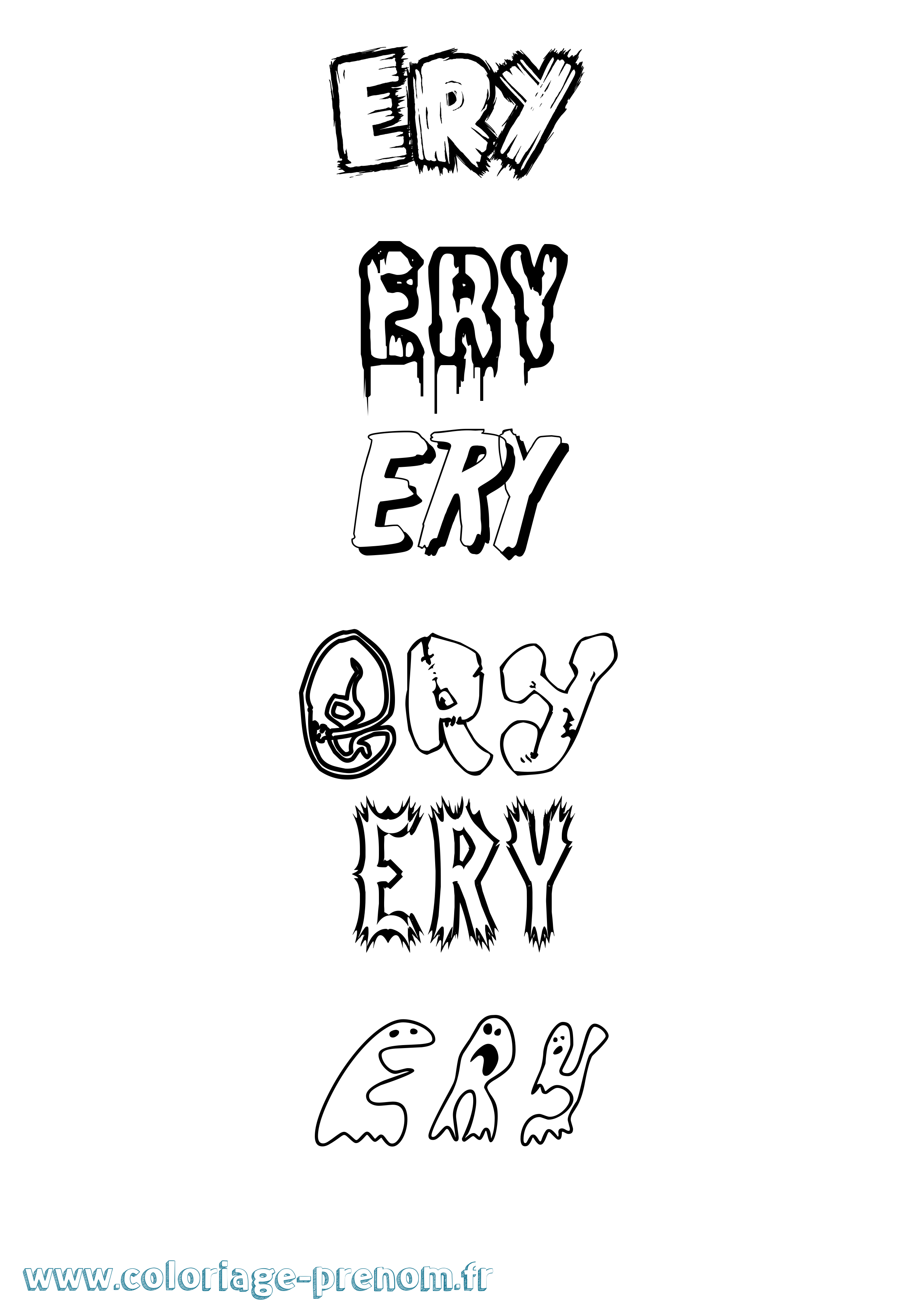 Coloriage Ery Frisson Coloriage prénom Ery Frisson