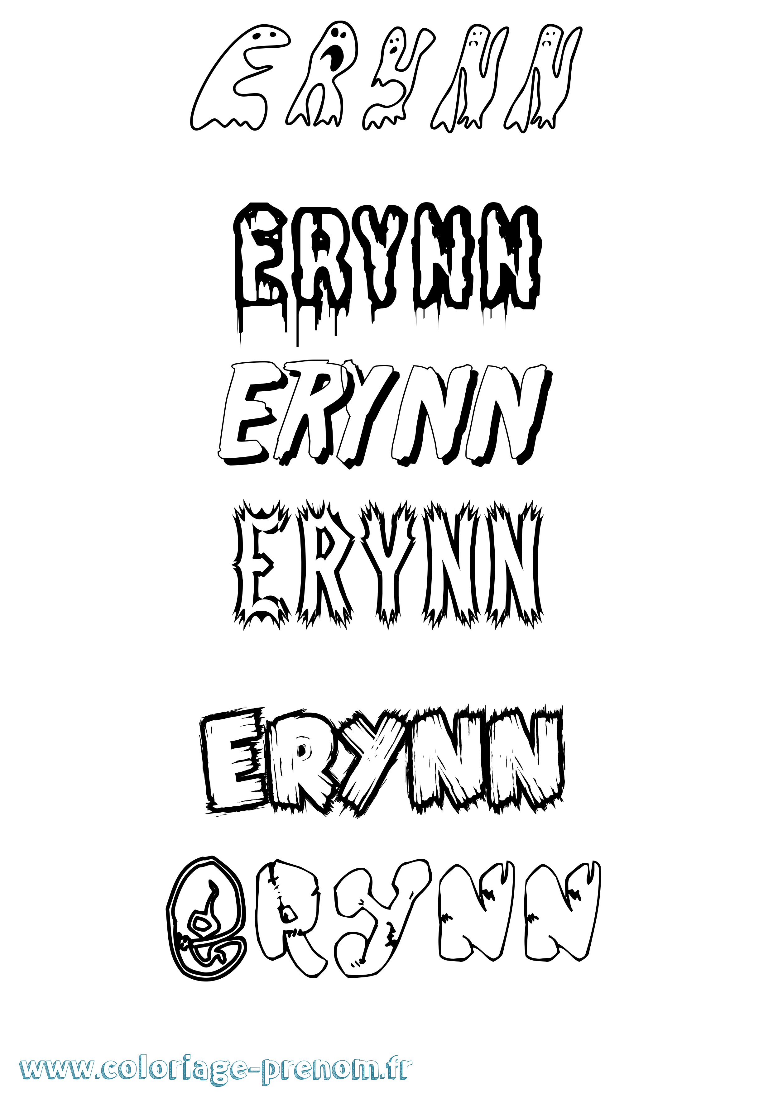 Coloriage Erynn Frisson Coloriage prénom Erynn Frisson