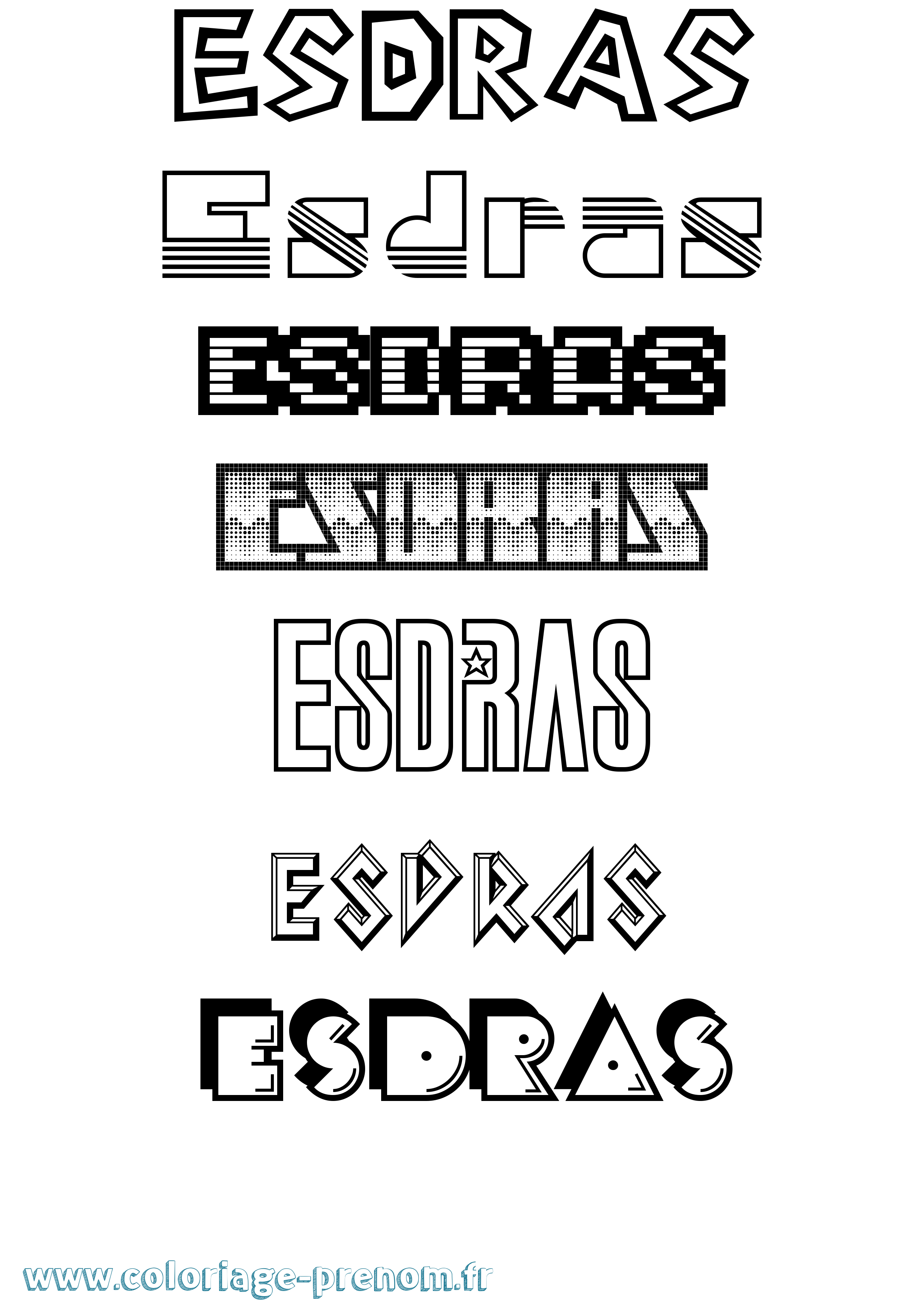 Coloriage Esdras Jeux Vidéos Coloriage prénom Esdras Jeux Vidéos