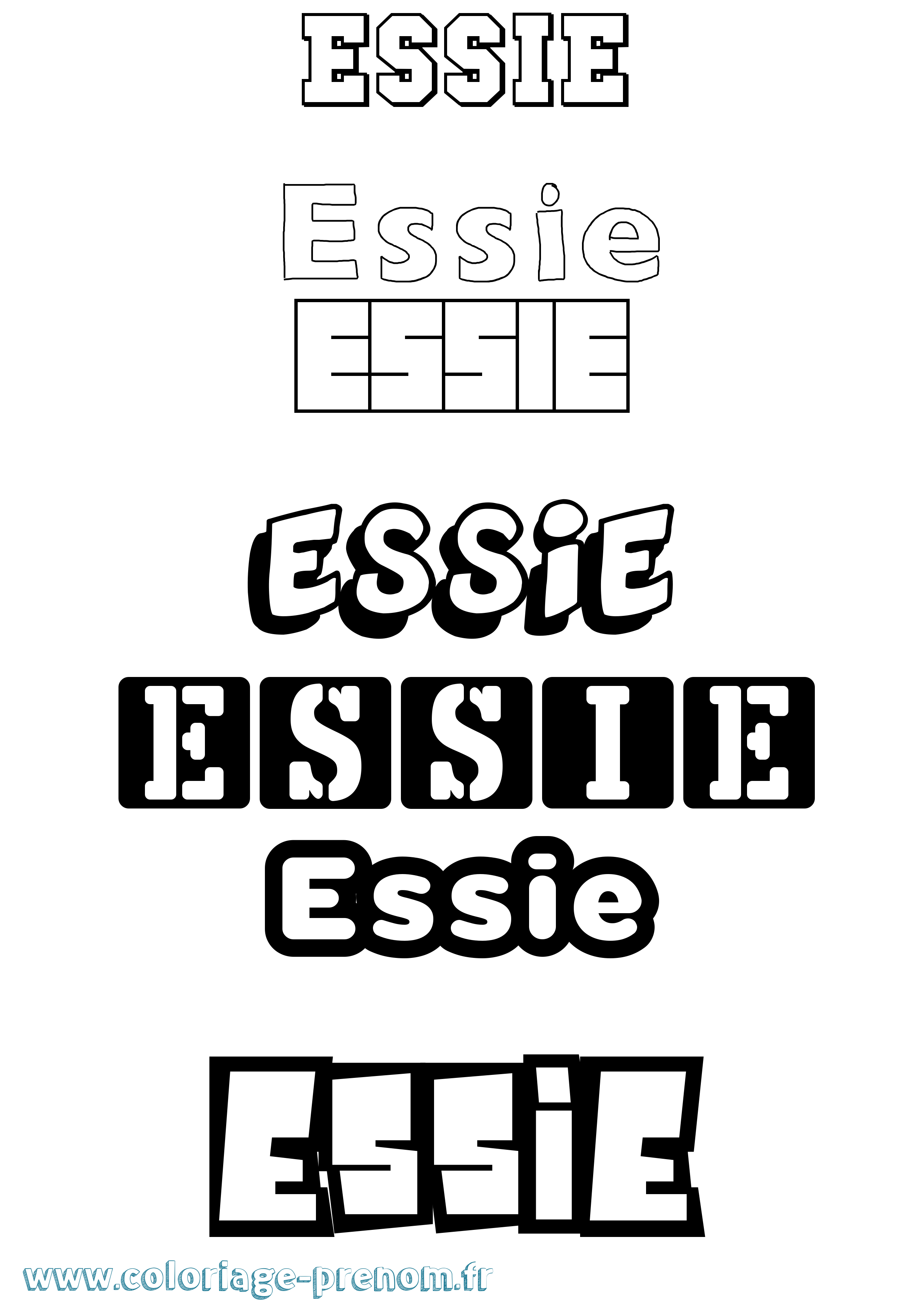 Coloriage Essie Simple Coloriage prénom Essie Simple