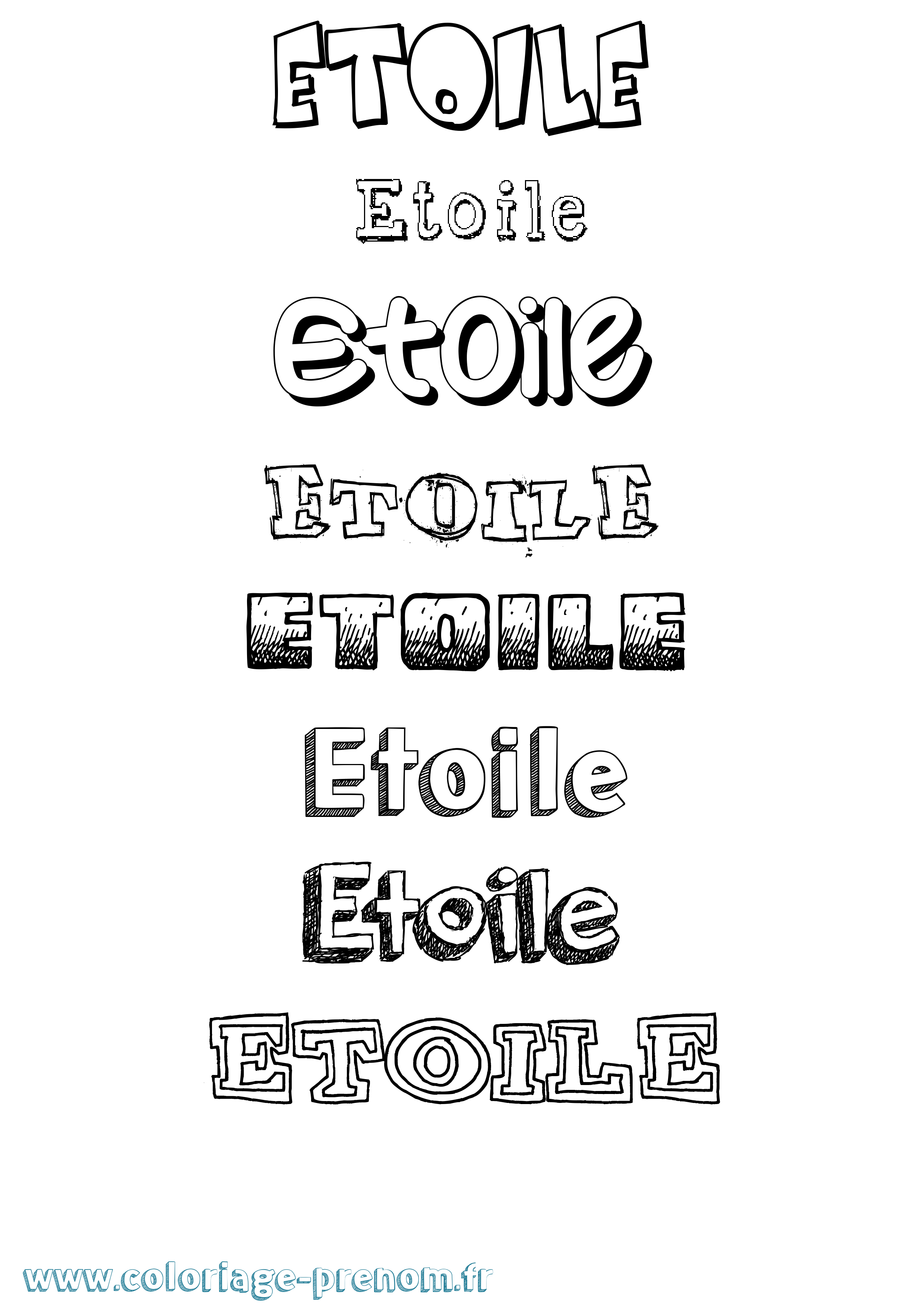 Coloriage Etoile Dessiné Coloriage prénom Etoile Dessiné