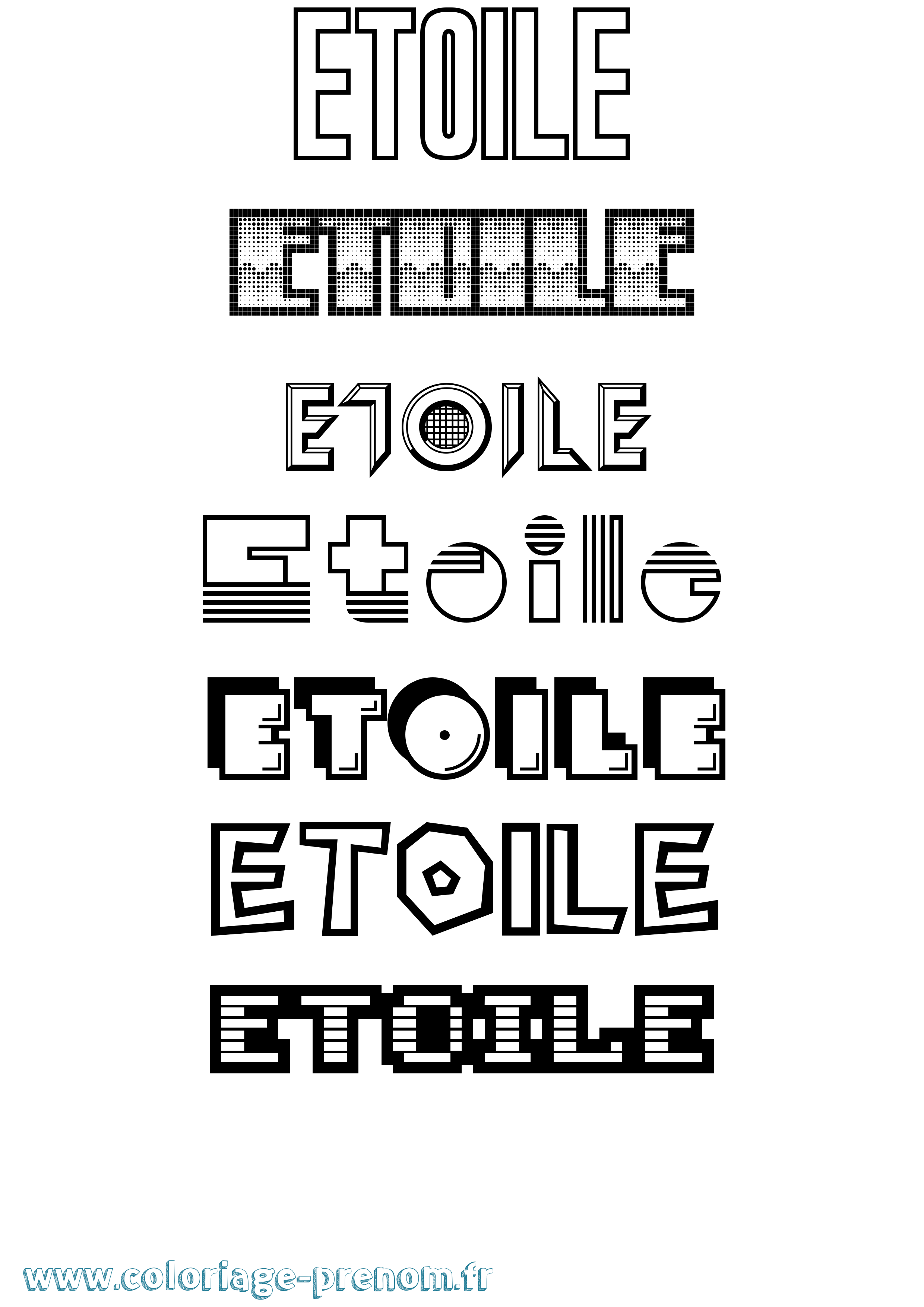 Coloriage Etoile Jeux Vidéos Coloriage prénom Etoile Jeux Vidéos