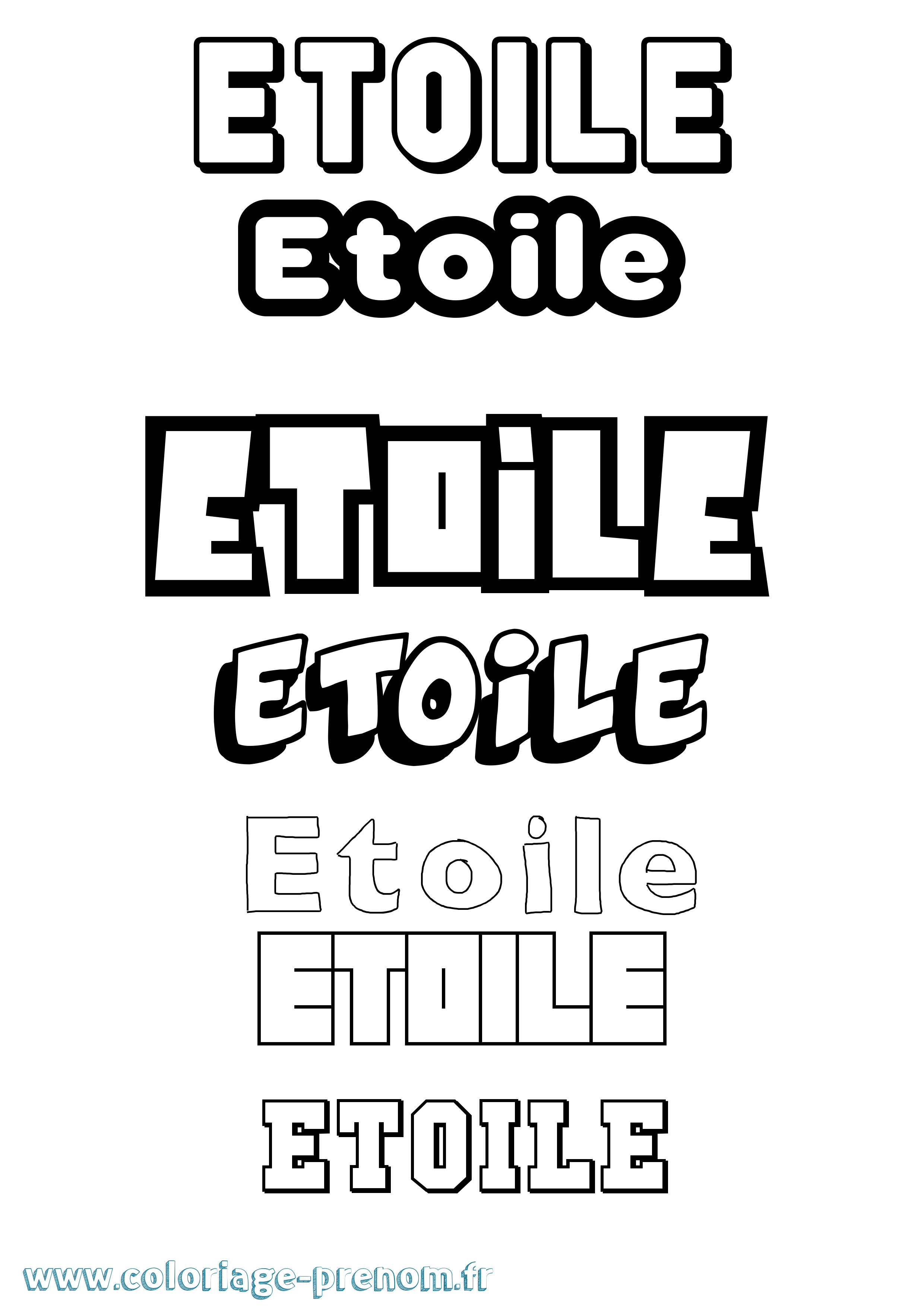 Coloriage Etoile Simple Coloriage prénom Etoile Simple
