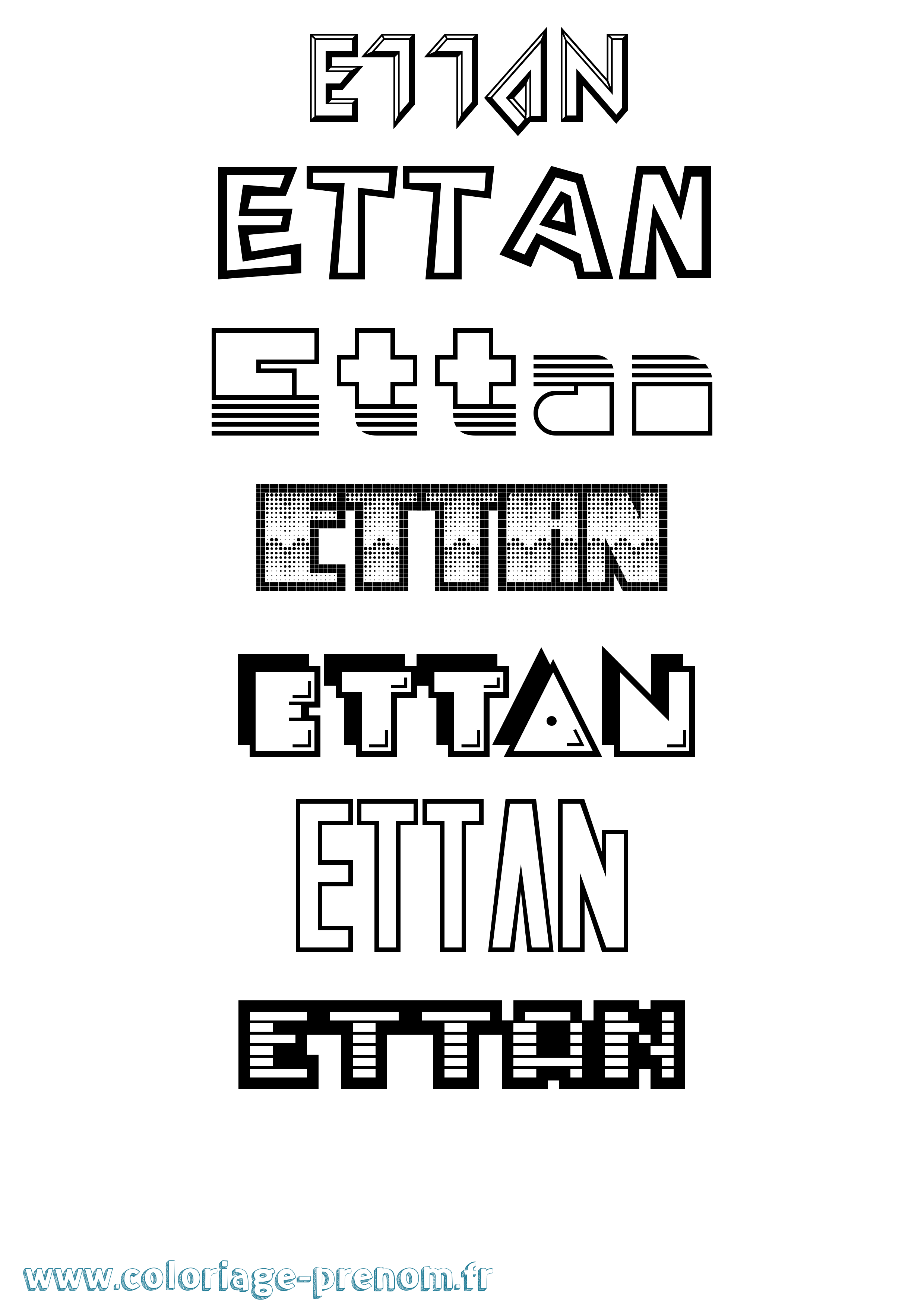 Coloriage Ettan Jeux Vidéos Coloriage prénom Ettan Jeux Vidéos