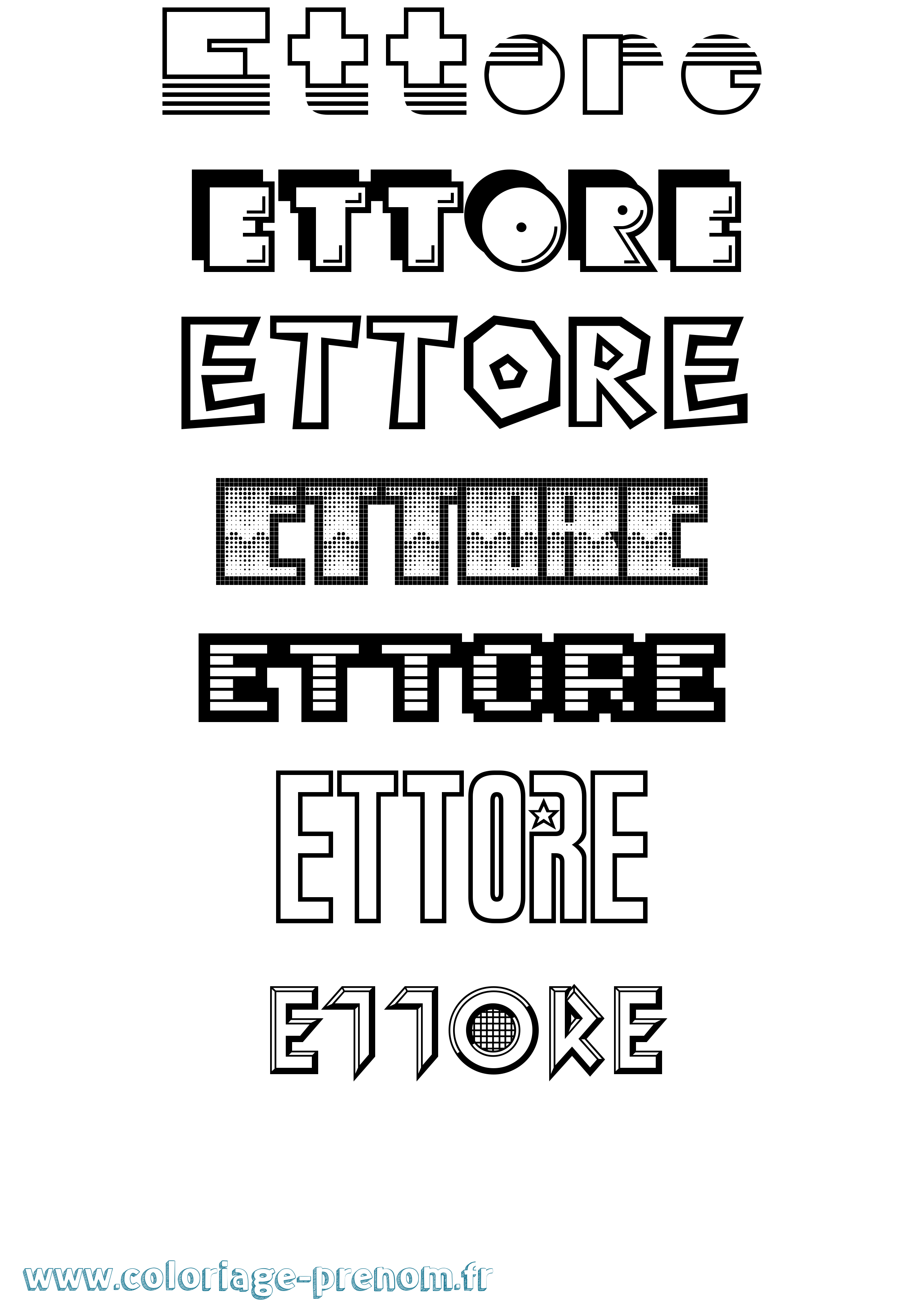 Coloriage Ettore Jeux Vidéos Coloriage prénom Ettore Jeux Vidéos