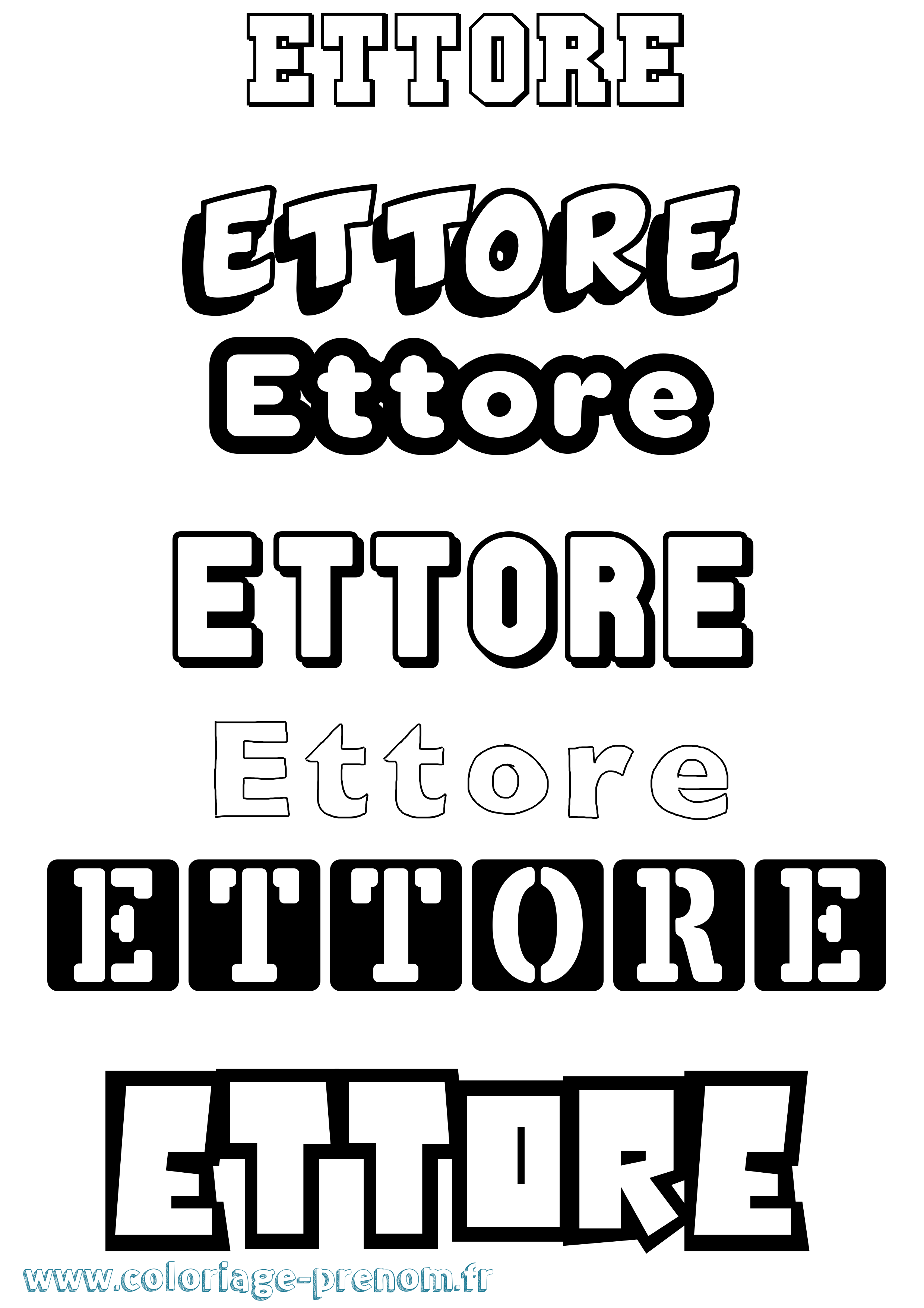 Coloriage Ettore Simple Coloriage prénom Ettore Simple