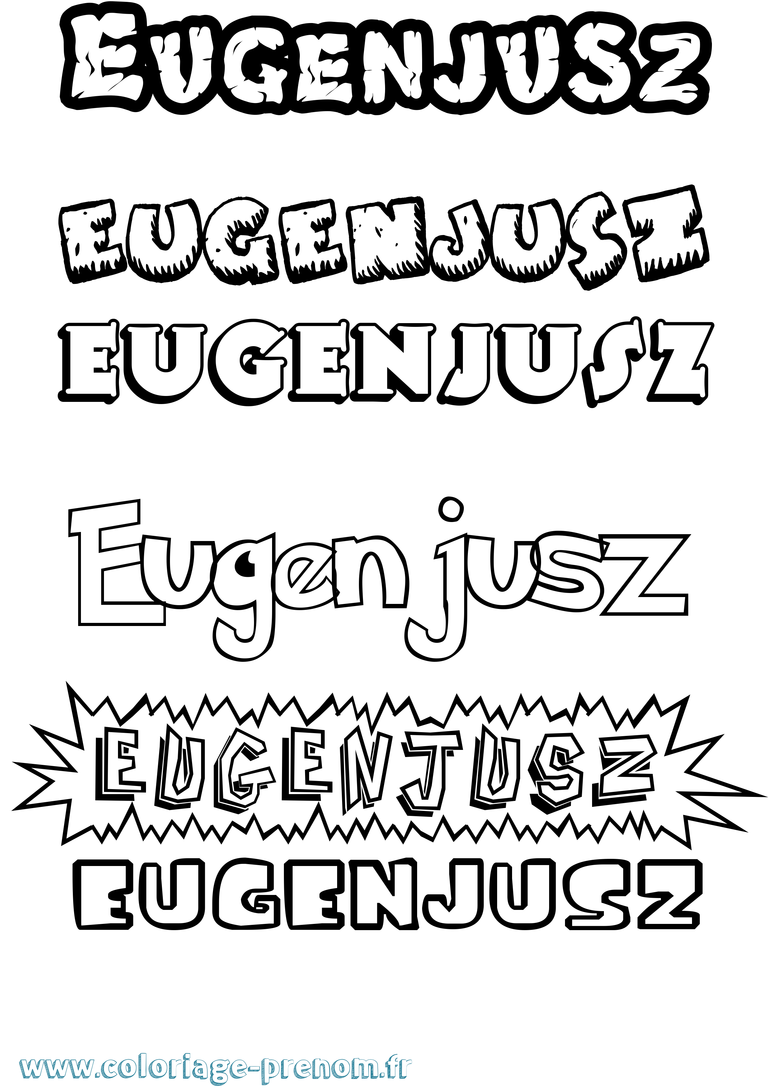 Coloriage Eugenjusz Dessin Animé Coloriage prénom Eugenjusz Dessin Animé